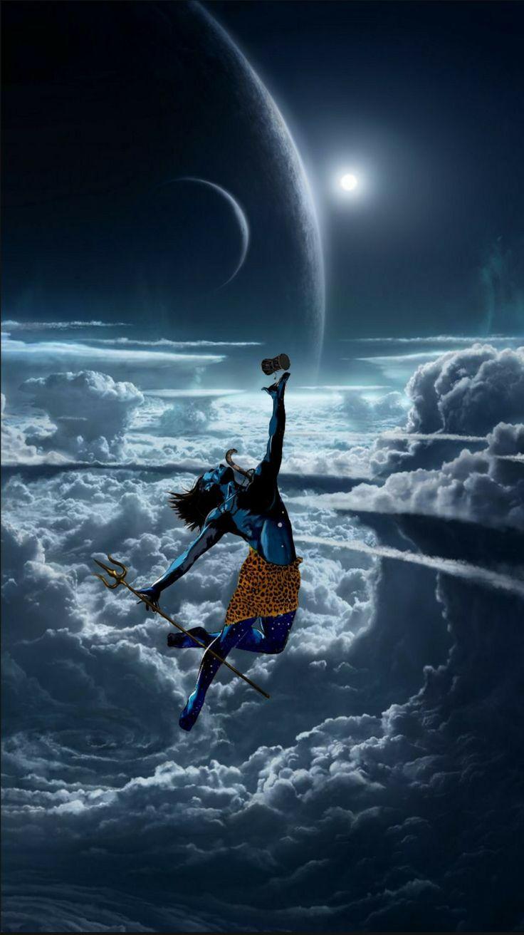 736x1312 Lord Shiva as Nataraj in Brahmand Galaxy in creative art painting. Angry lord shiva, Shiva wallpaper, Lord shiva HD image