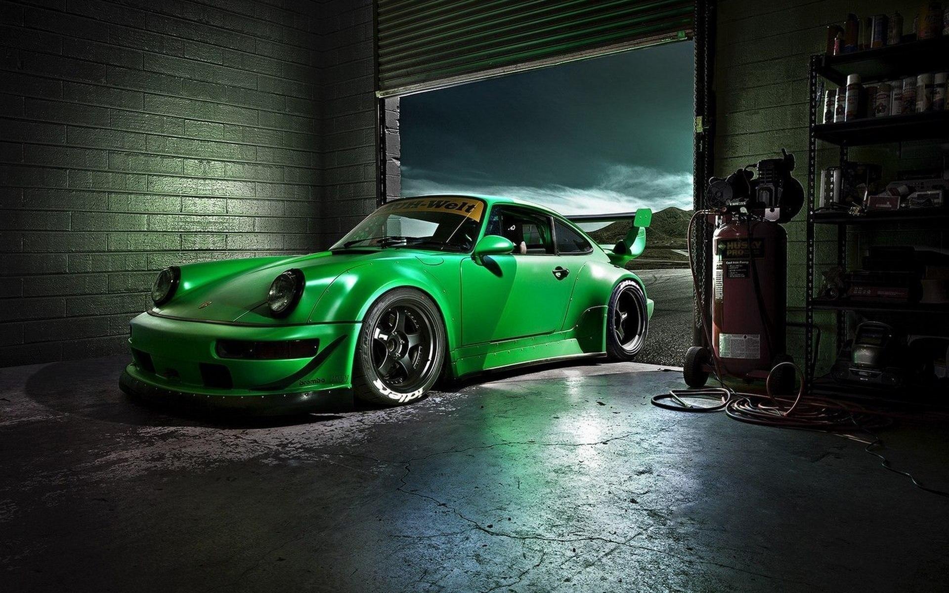 1920x1200 Green Porsche Carrera HD Wallpaper