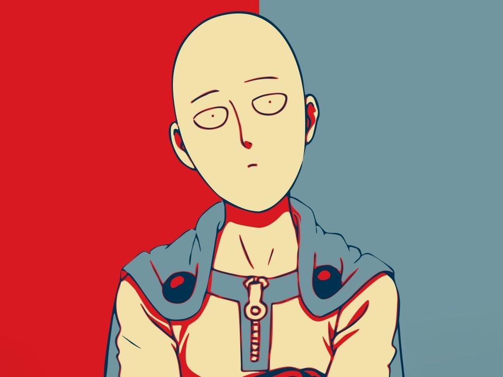 1024x768 Saitama Wallpaper 4K, One Punch Man, Anime