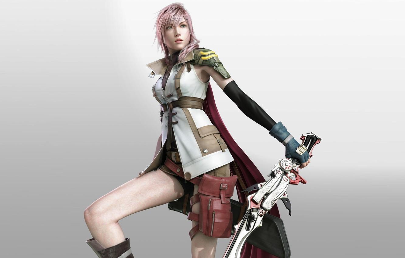 1332x850 Wallpaper girl, Final Fantasy XIII, Lightning image for desktop, section игры