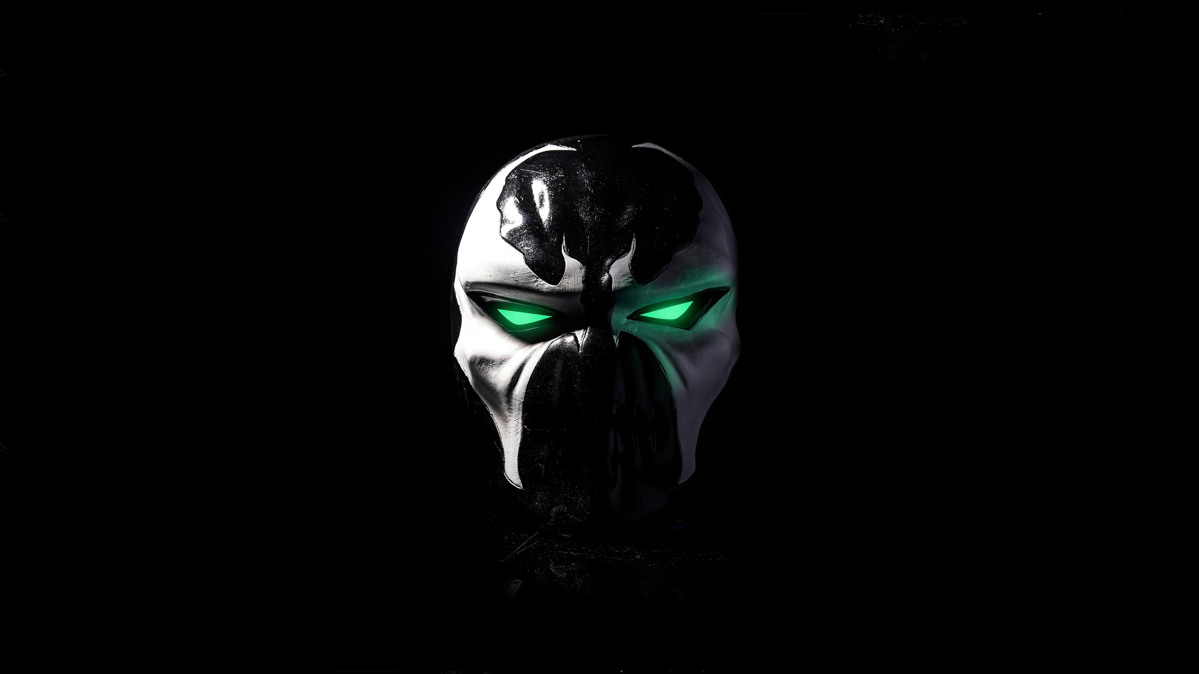 3840x2160 Download wallpaper 3840x2160 spawn, mask, minimal 4k wallpaper, uhd wallpaper, 16:9 widescreen 3840x2160 HD background, 25767