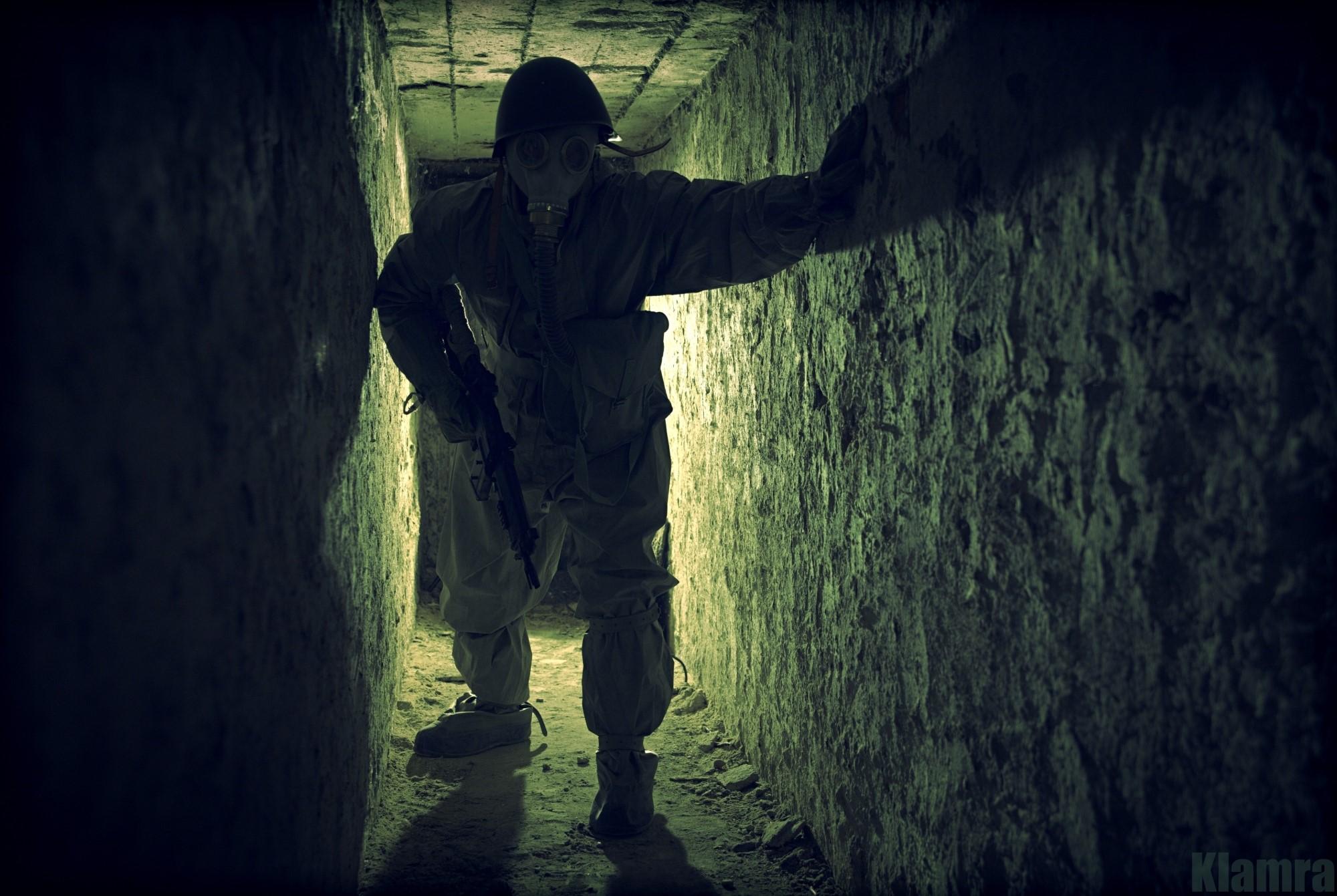 2000x1341 bunker, urbex, abandoned, Stalker Warframe, creepy, watermarked, Poland, soldier, gas masks, radioactive Gallery HD Wallpaper