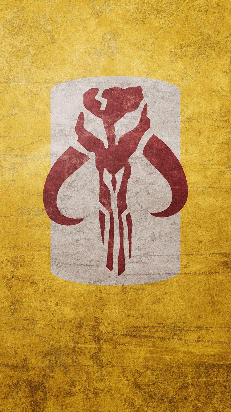 750x1334 Boba Fett Symbol Wallpaper