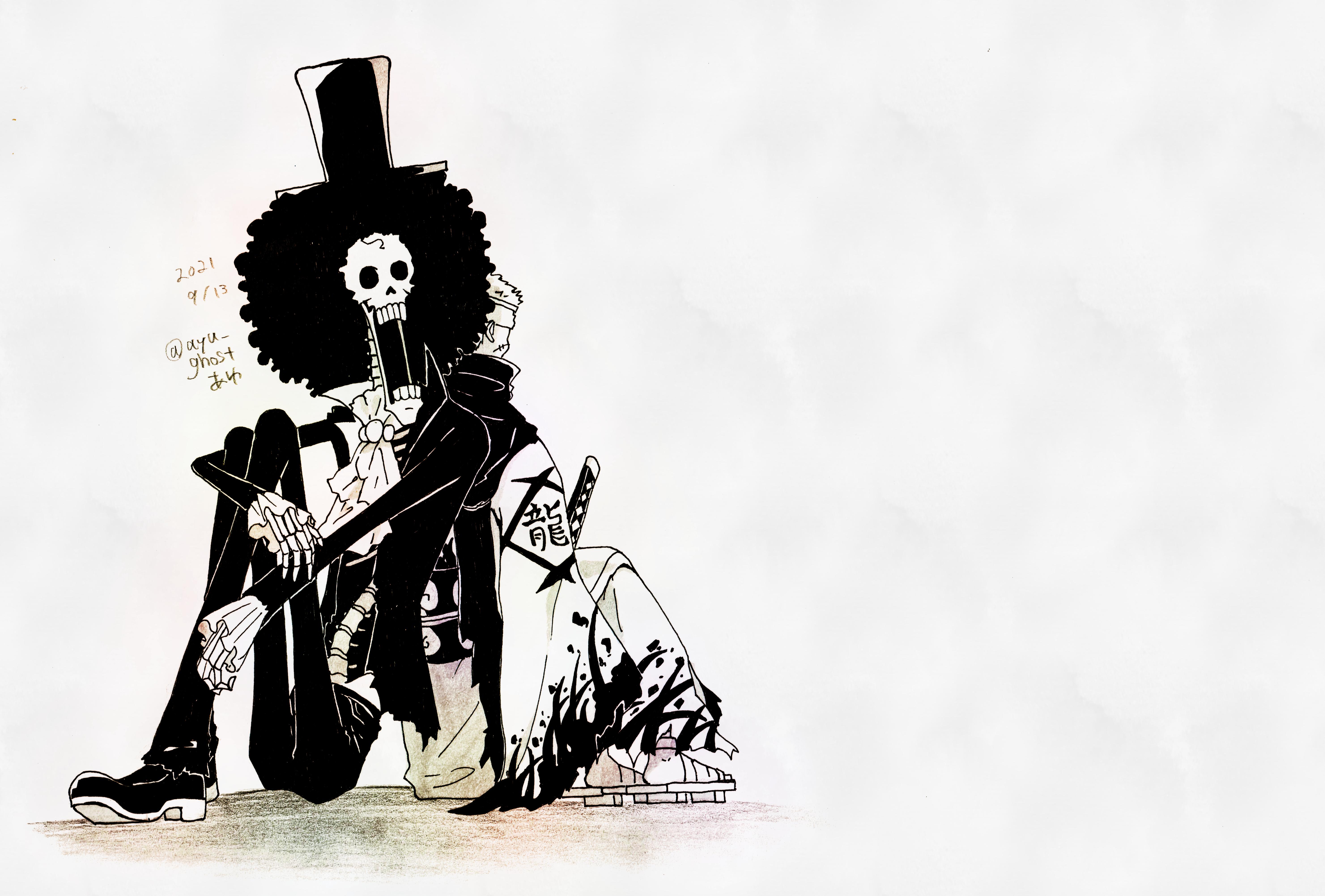 5923x4003 4K Brook (One Piece) Wallpaper and Background Image