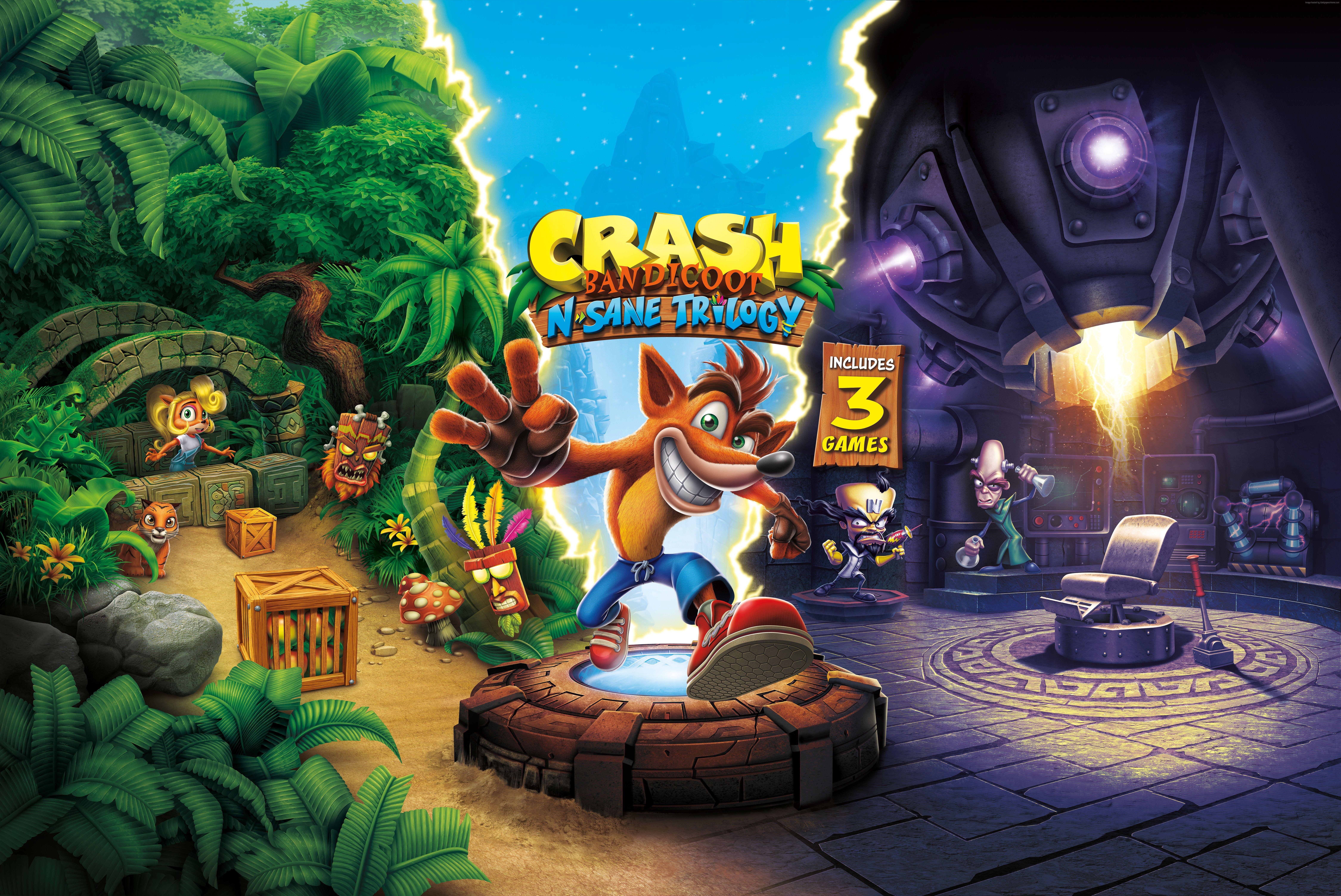 9000x6016 poster k E3 2017 Crash Bandicoot N. Sane Trilogy K #wallpaper #hdwallpaper #desktop. Crash bandicoot, Overwatch, Play