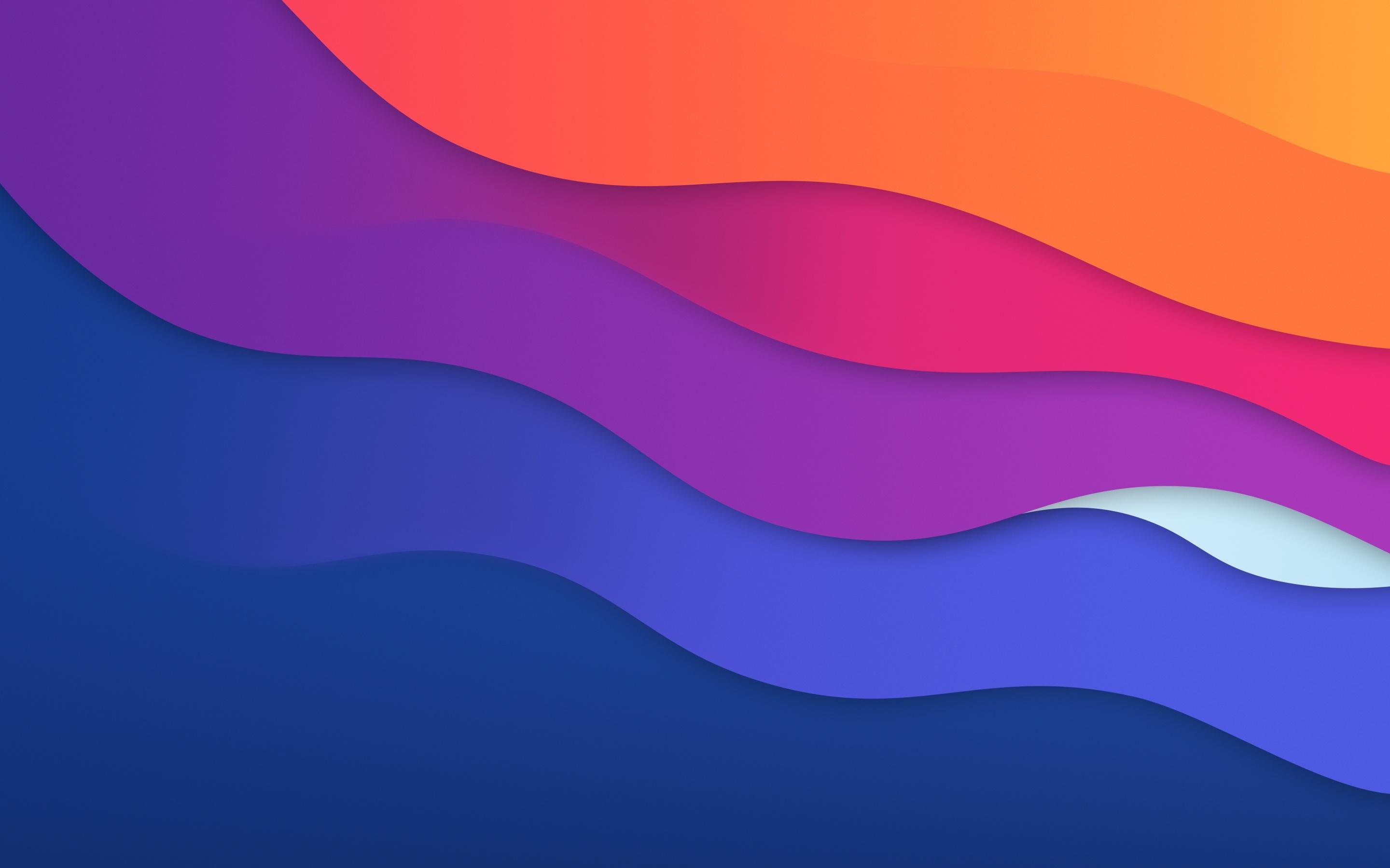 2880x1800 Waves Wallpaper 4K, macOS Big Sur, Colorful, Gradients