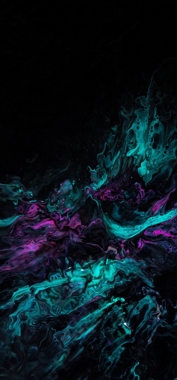 720x1544 Paint Stains Mixing Wallpaper - [720x1544]