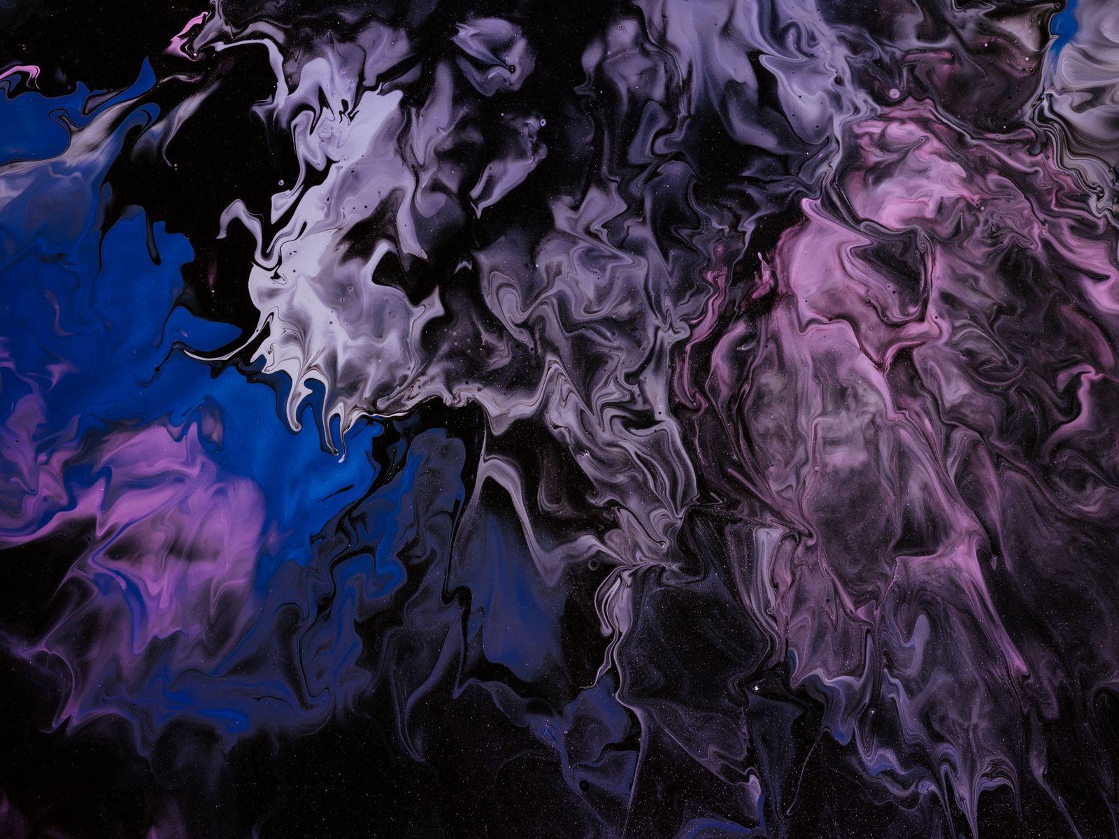 1600x1200 Download wallpaper 1600x1200 liquid, paint, mixing, stains, dark standard 4:3 HD background