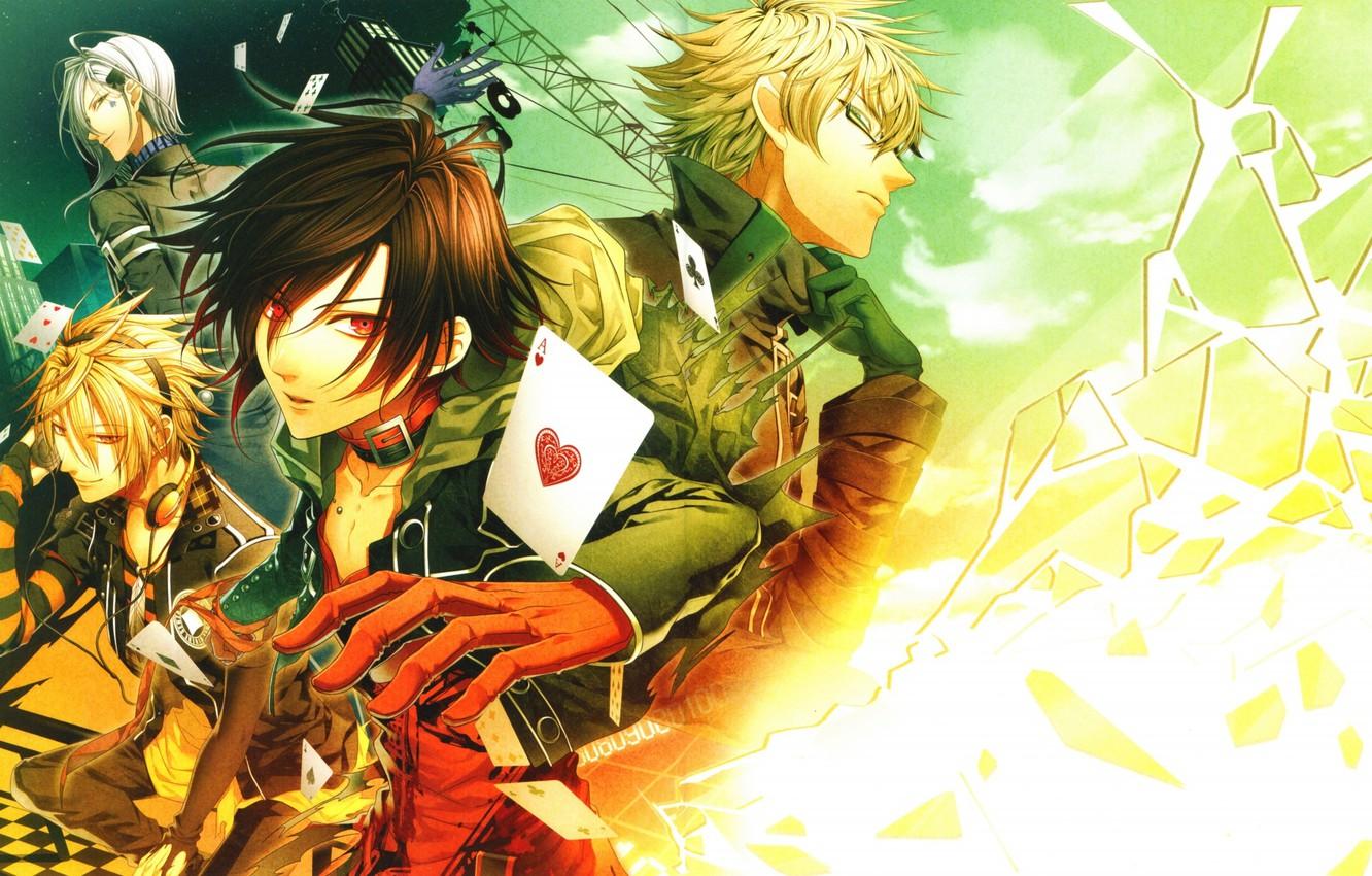 1332x850 Wallpaper card, fragments, headphones, guys, the suit, kent, amnesia, shin, ikki, toma image for desktop, section арт