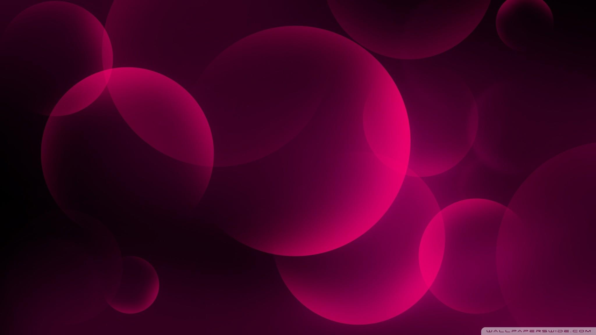 2048x1152 Pink Bubbles Wallpaper