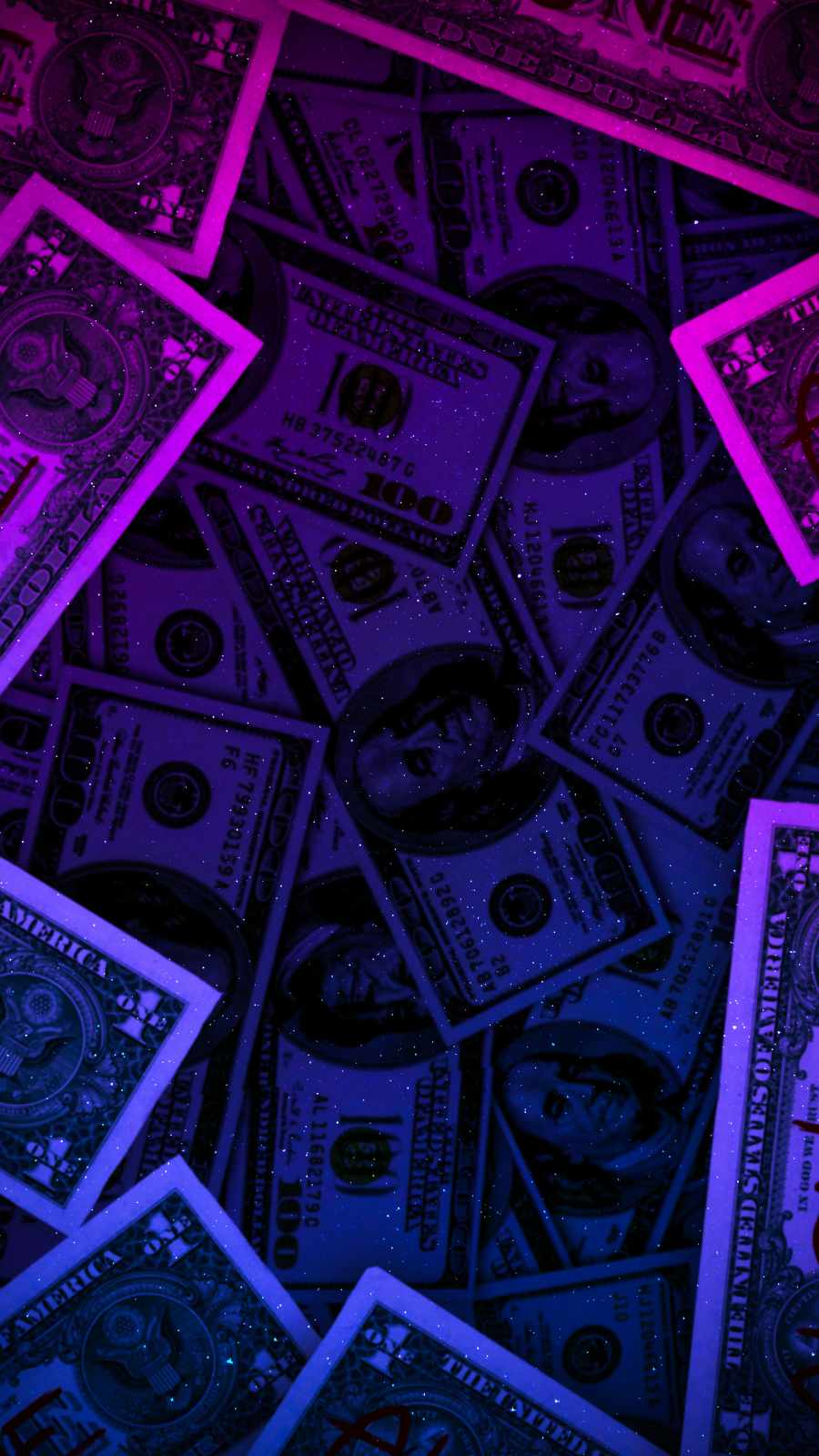 Buy Purple Money Background 100 Dollar Bills Seamless Digital Online in  India  Etsy