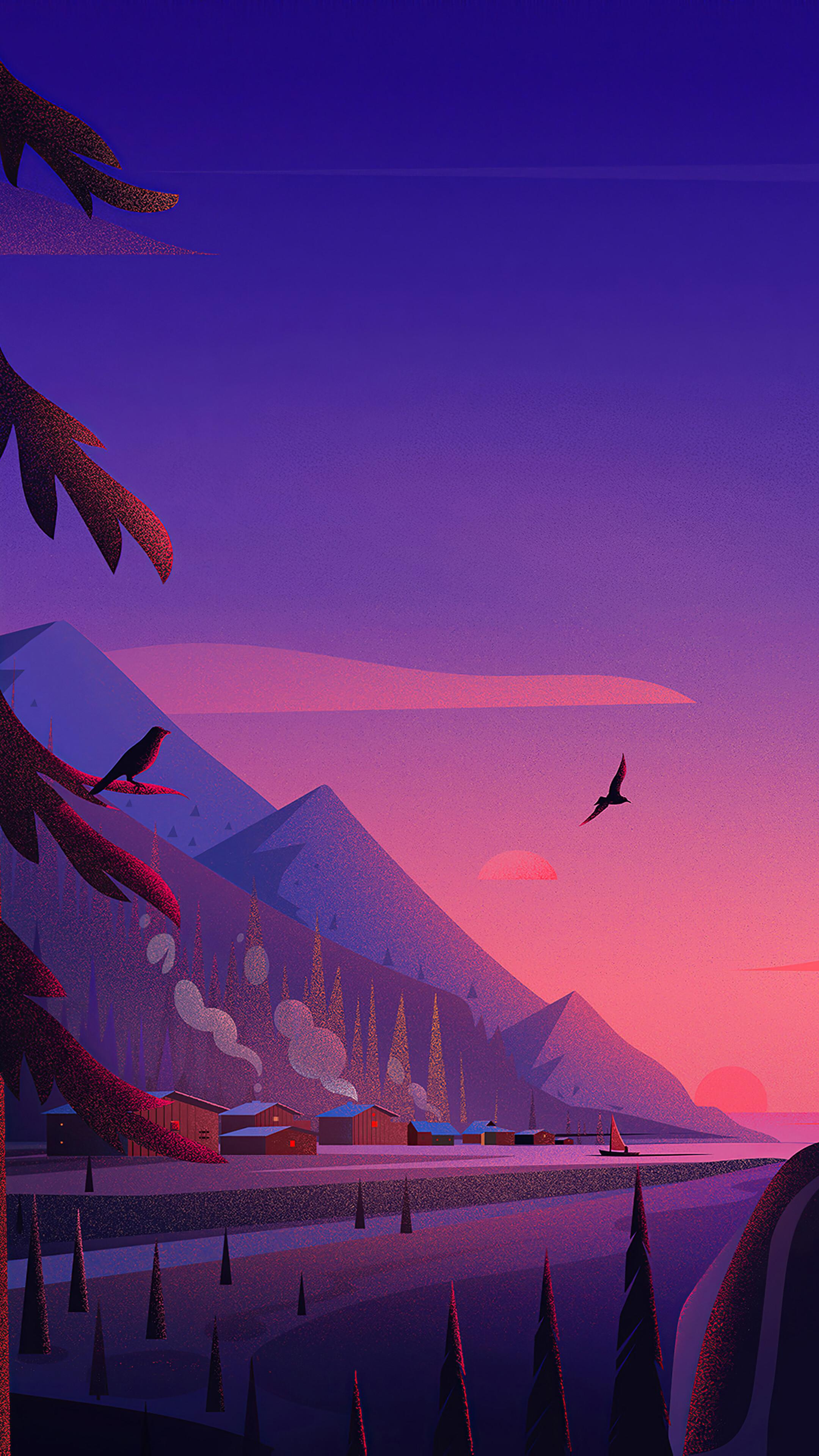 2160x3840 Sunrise, Illustration, Digital Art, 4k Gallery HD Wallpaper