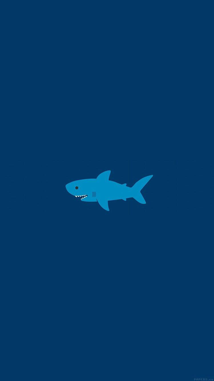 750x1334 minimalist. Shark wallpaper iphone, Cute shark, Fish wallpaper