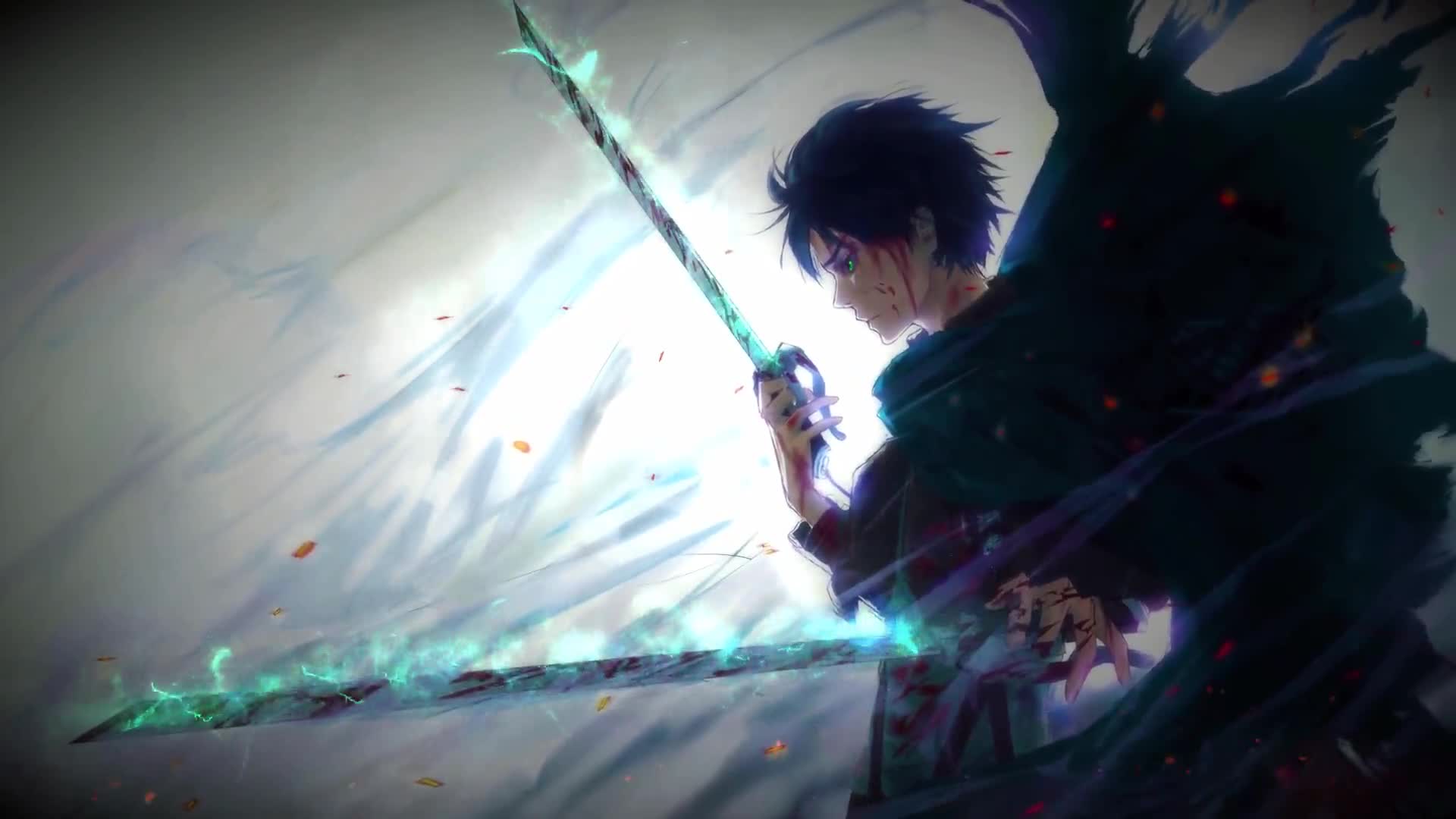1920x1080 Eren Yeager Swords AOT Anime 4K Wallpaper Desktop Wallpaper