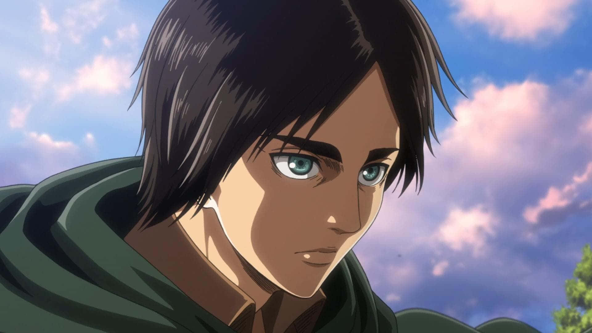 1920x1080 Download Eren Yeager Pfp With Clouds Wallpaper