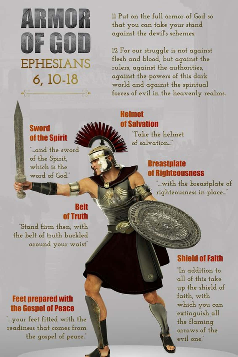 950x1425 Download Armor Of God Bible Verse Wallpaper