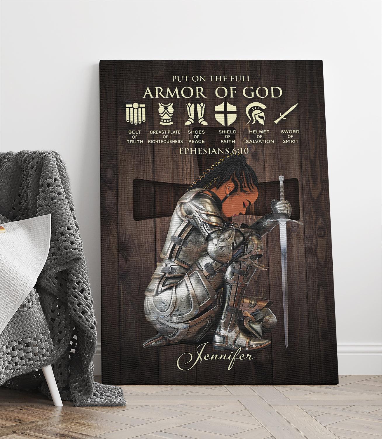 1308x1500 Personalized Black Girl, Black Woman Warrior of God Put On The Full Ar