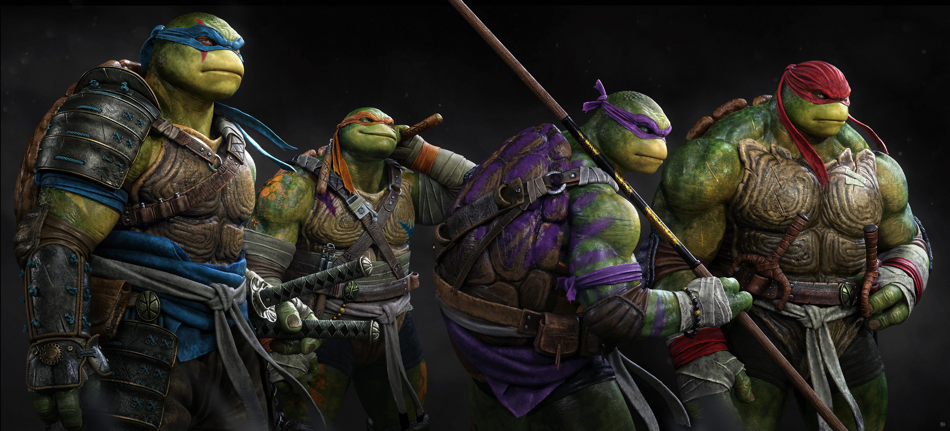 3840x1743 teenage mutant ninja turtles, ninja turtle, movies, hd, 4k, artstation Gallery HD Wallpaper