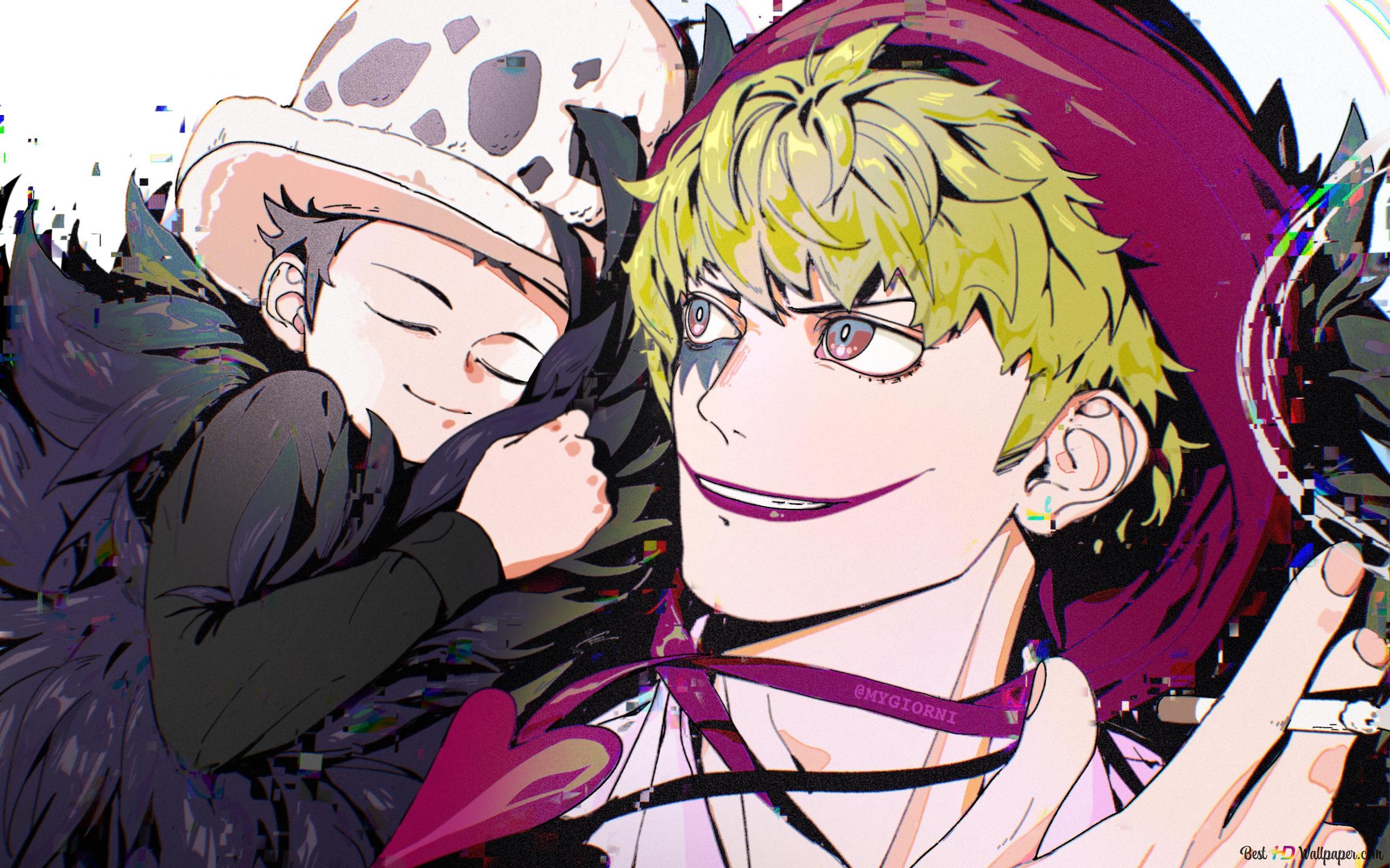 2560x1600 One Piece Noble Donquixote Rosinante & Trafalgar Law 2K wallpaper download