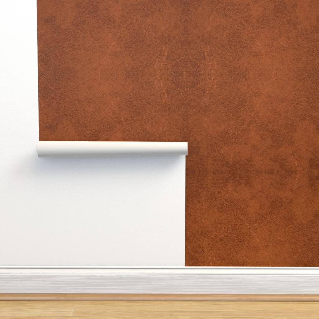 1024x1024 Faux Cognac Leather Wallpaper