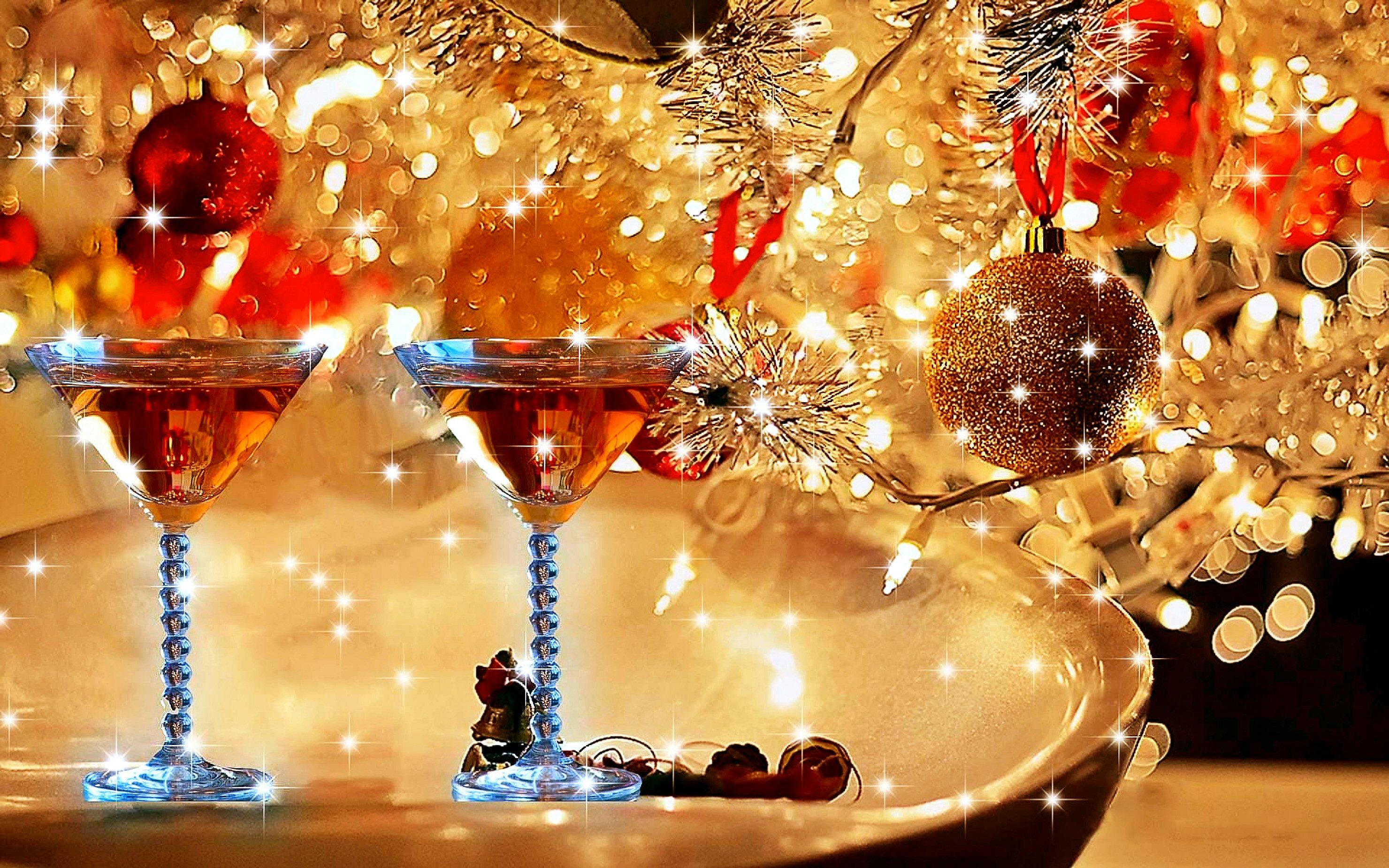 2960x1850 Download Christmas glass of wine HD wallpaper for laptop mobile day for your mobile cell phone