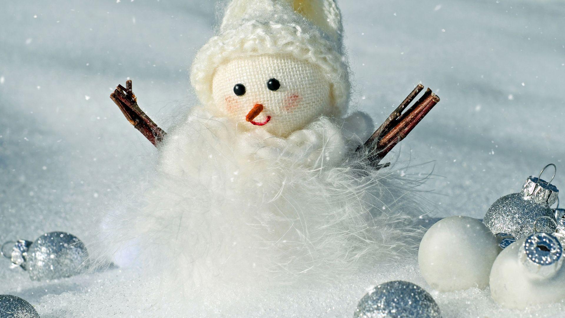 1920x1080 Desktop Wallpaper Christmas, Winter, Snowman, Toy, 4k, HD Image, Picture, Background, D771f7