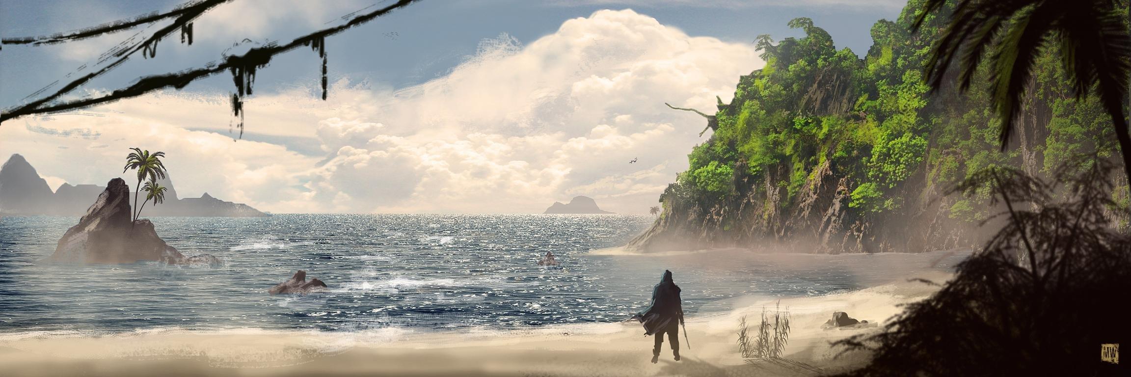 2304x768 Dual monitor Assassin's Creed 4: Black Flag wallpaper, HD background