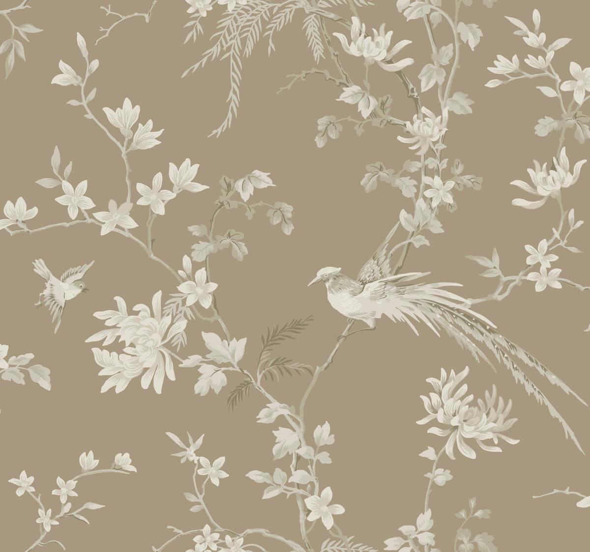 1200x1122 Ronald Redding 24 Karat Bird & Blossom Chinoiserie Wallpaper