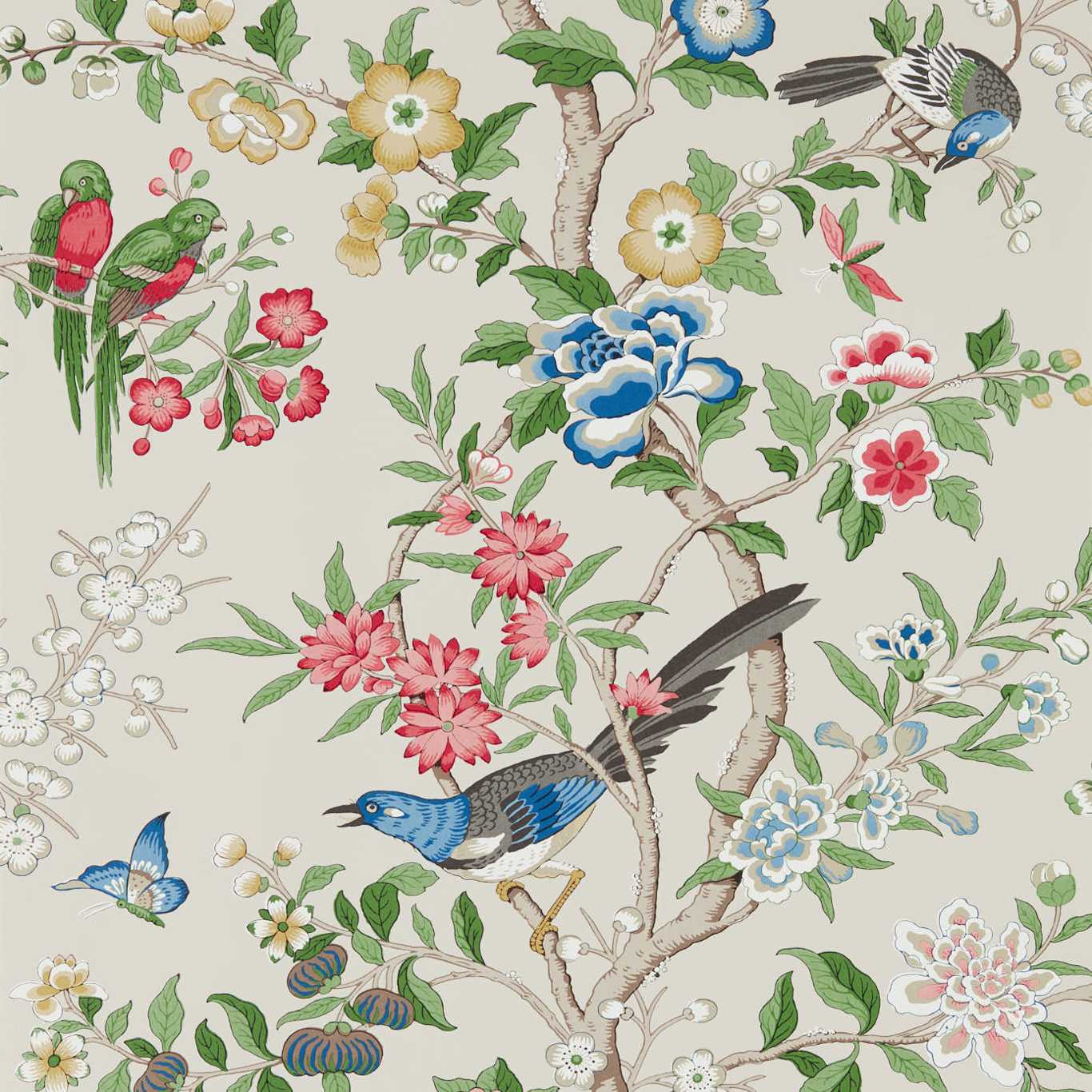 1366x1366 Chinoiserie Hall Linen/ Chintz Wallpaper. Sanderson