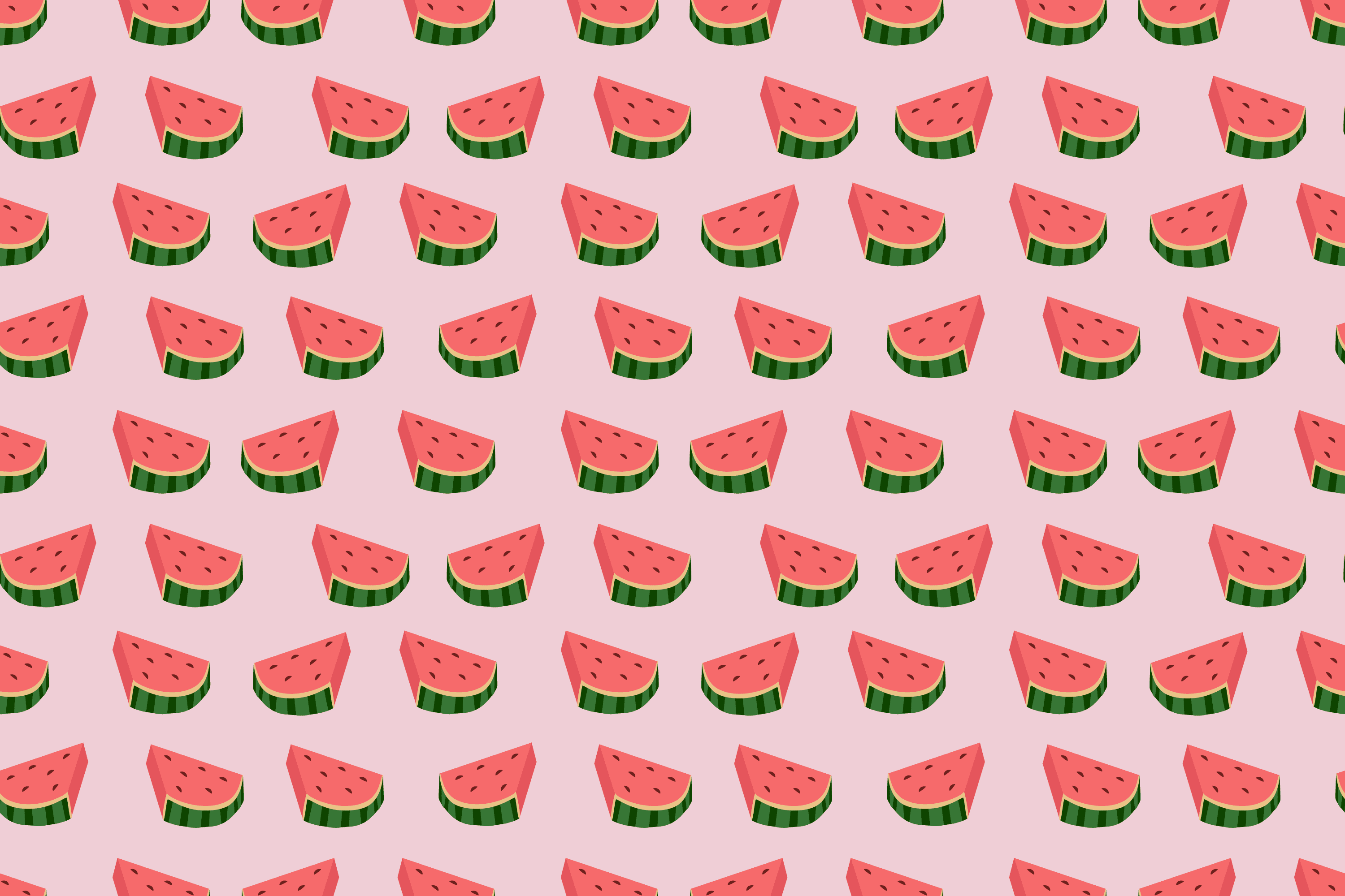 3000x2000 Water melon slices seamless pattern light background