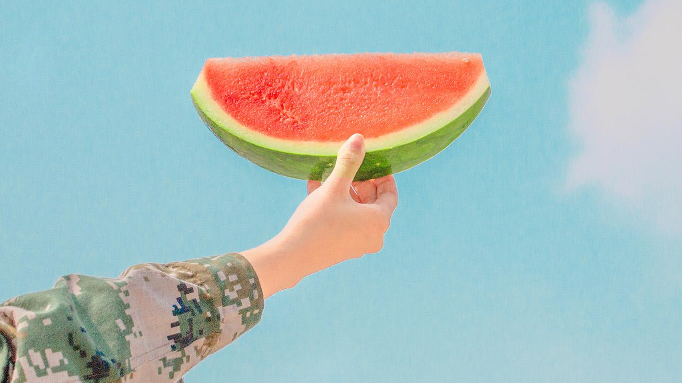 1366x768 wallpaper for desktop, laptop. watermelon summer food fruit happy