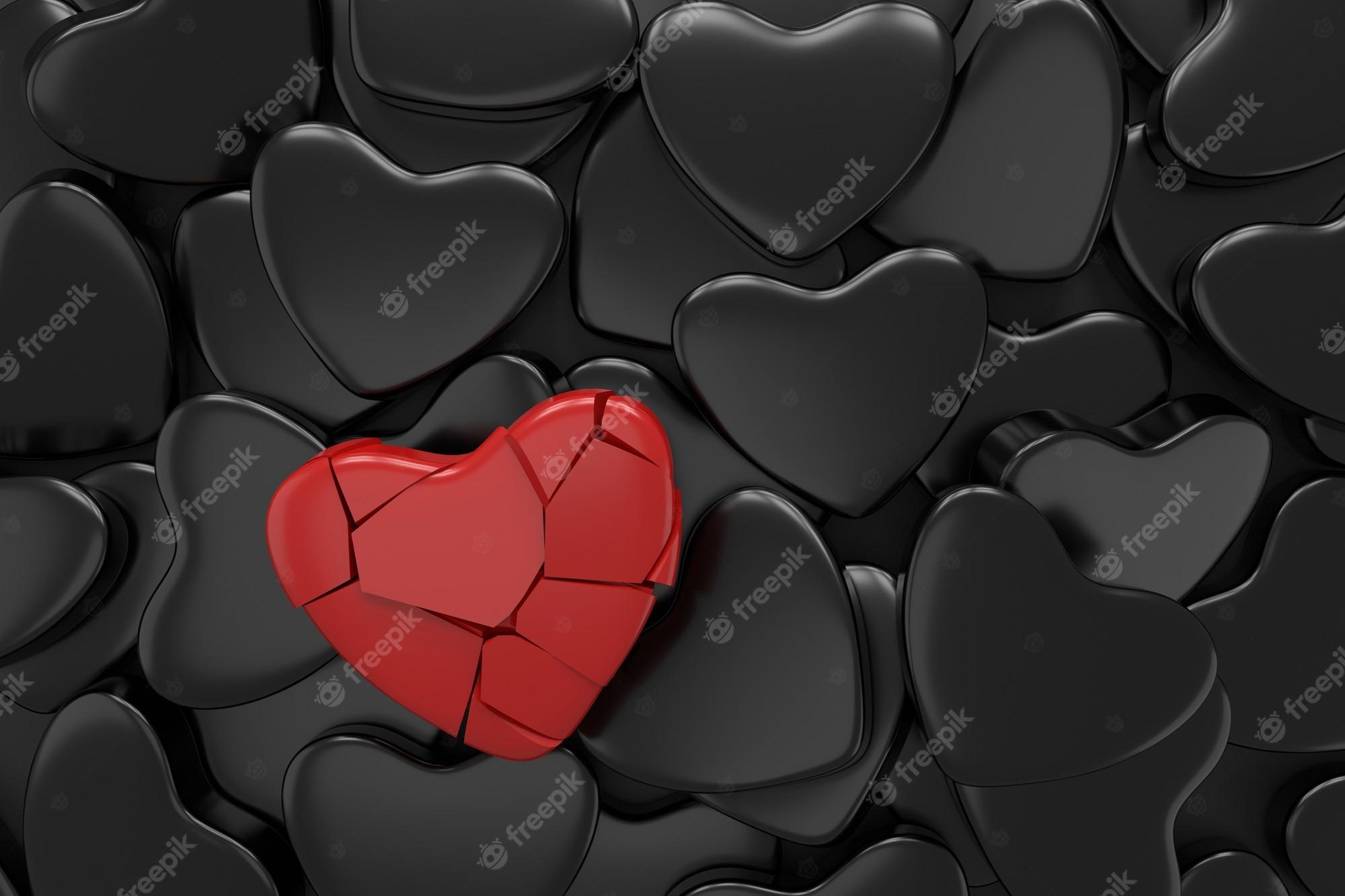 2000x1333 Premium Photo. Broken heart wallpaper design. 3D rendering