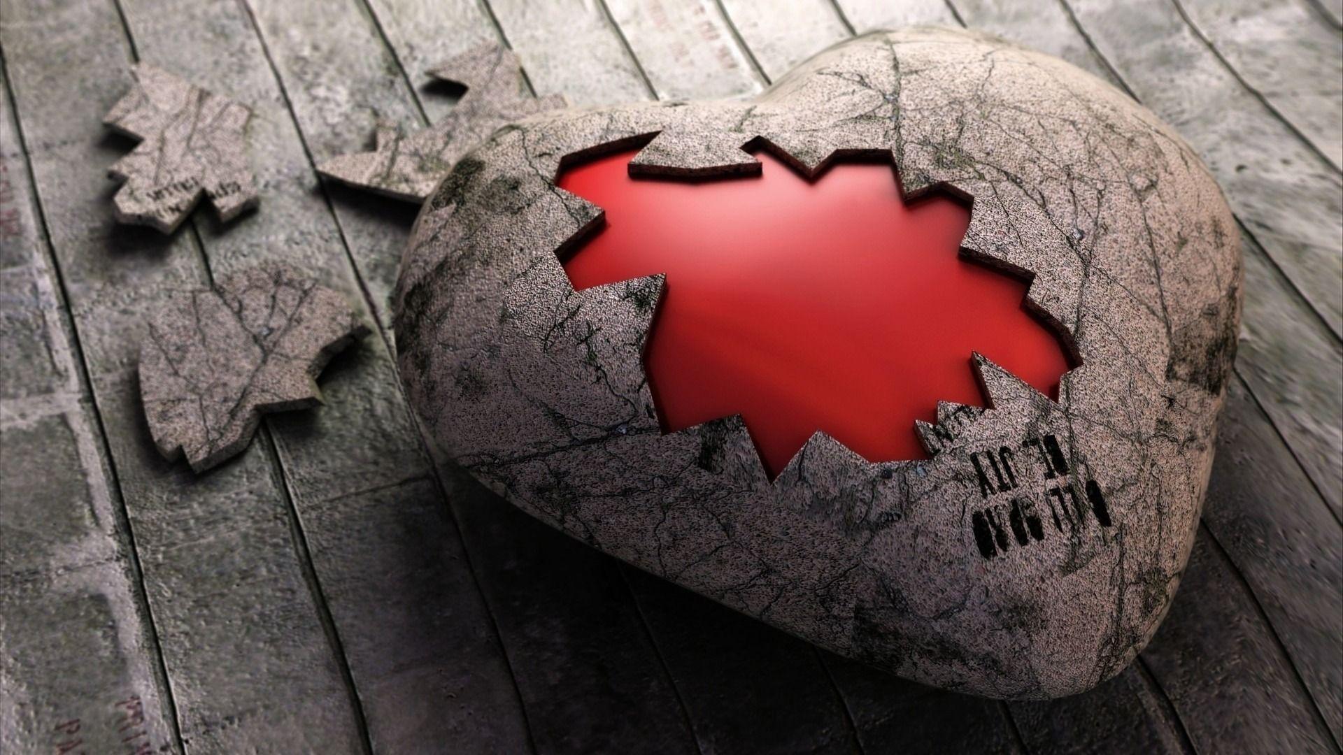 1920x1080 HD Broken Heart Wallpaper