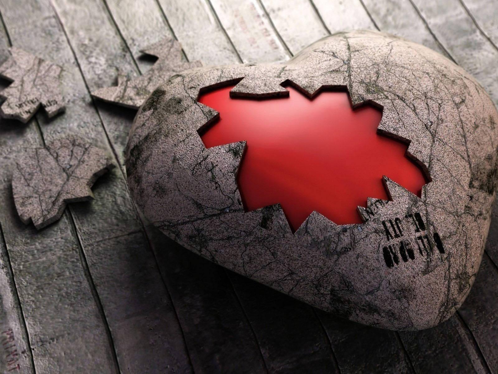 1600x1200 Download 3D Broken Heart Art Wallpaper
