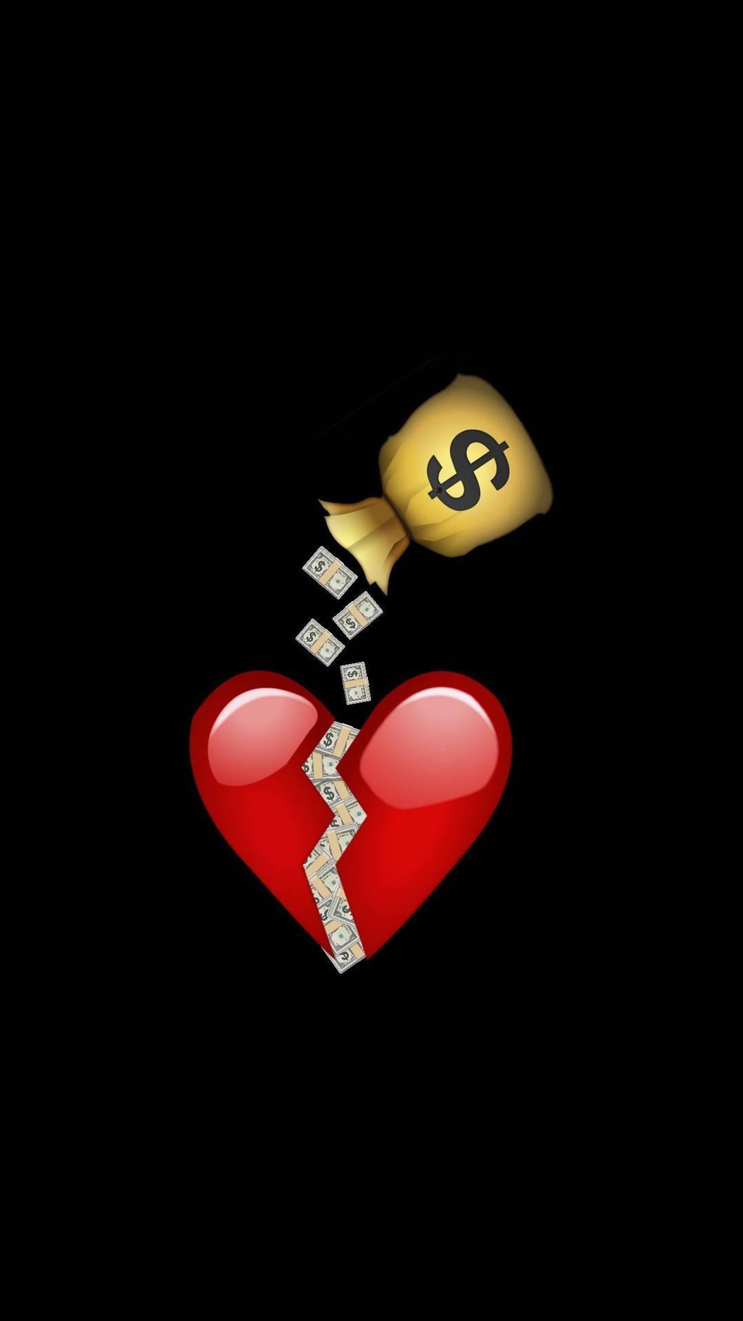 1080x1920 Download Dollar Broken Heart Wallpaper