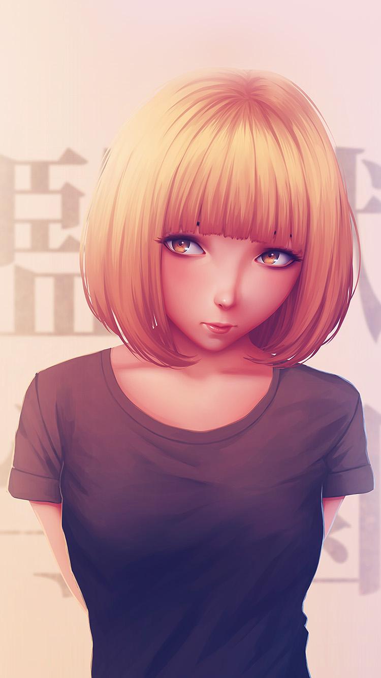 750x1334 iPhone X wallpaper. girl anime drawing art illustration