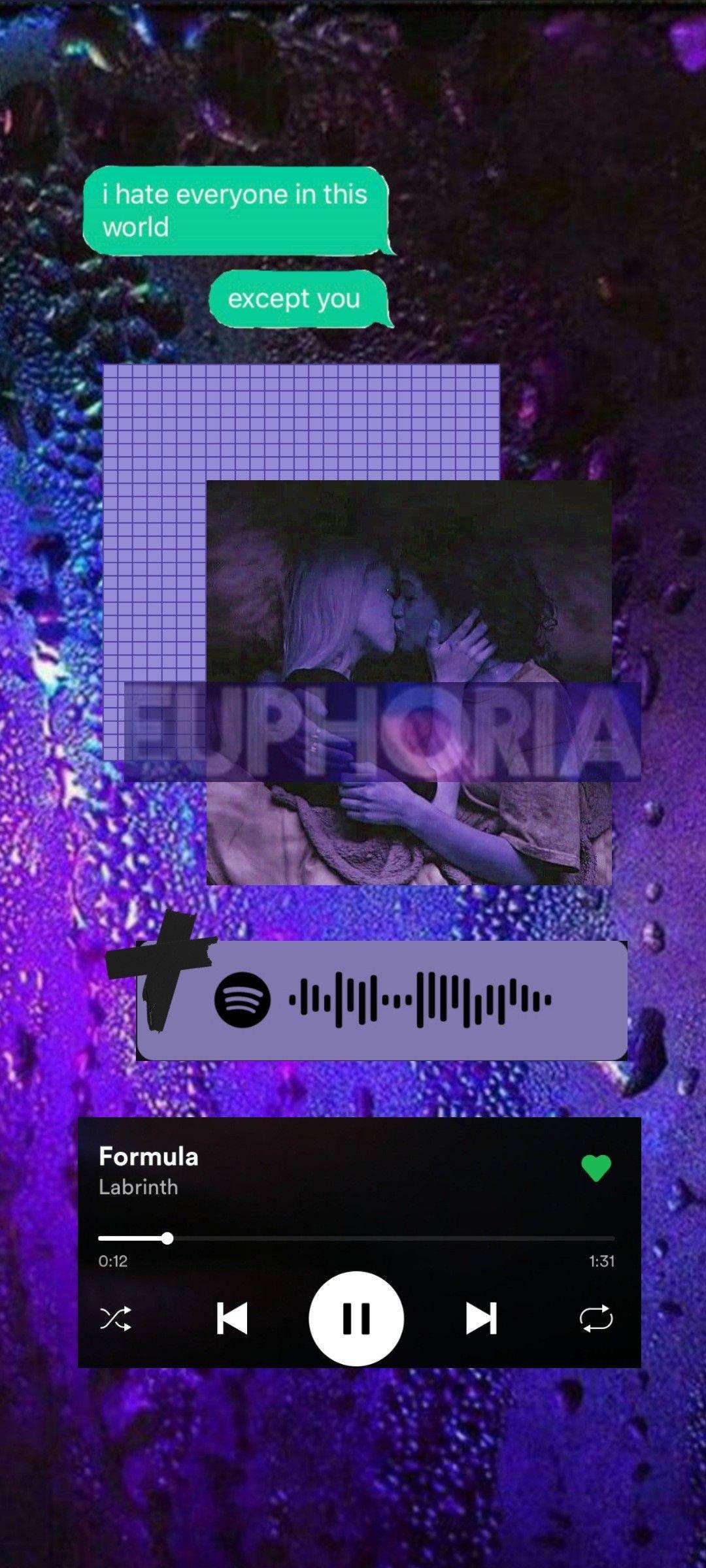 1080x2400 Download Euphoria On Spotify Wallpaper