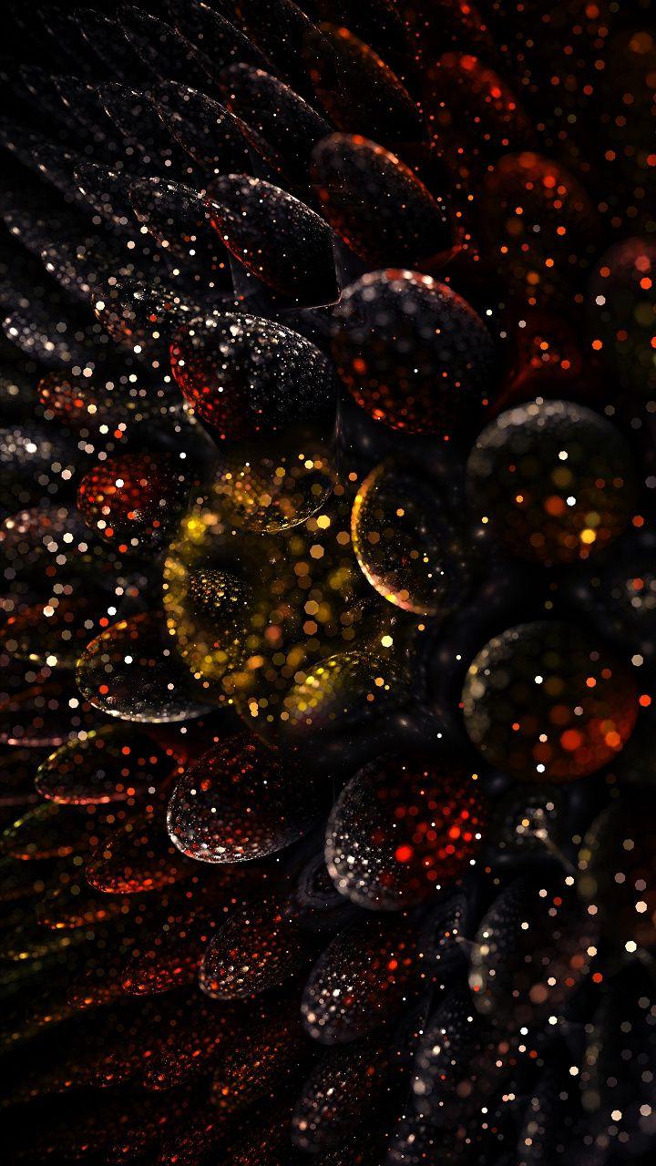 720x1280 Dark, fractal, shape, glitter, ball, convex, 720x1280 wallpaper. Fractals, Background phone wallpaper, Android wallpaper