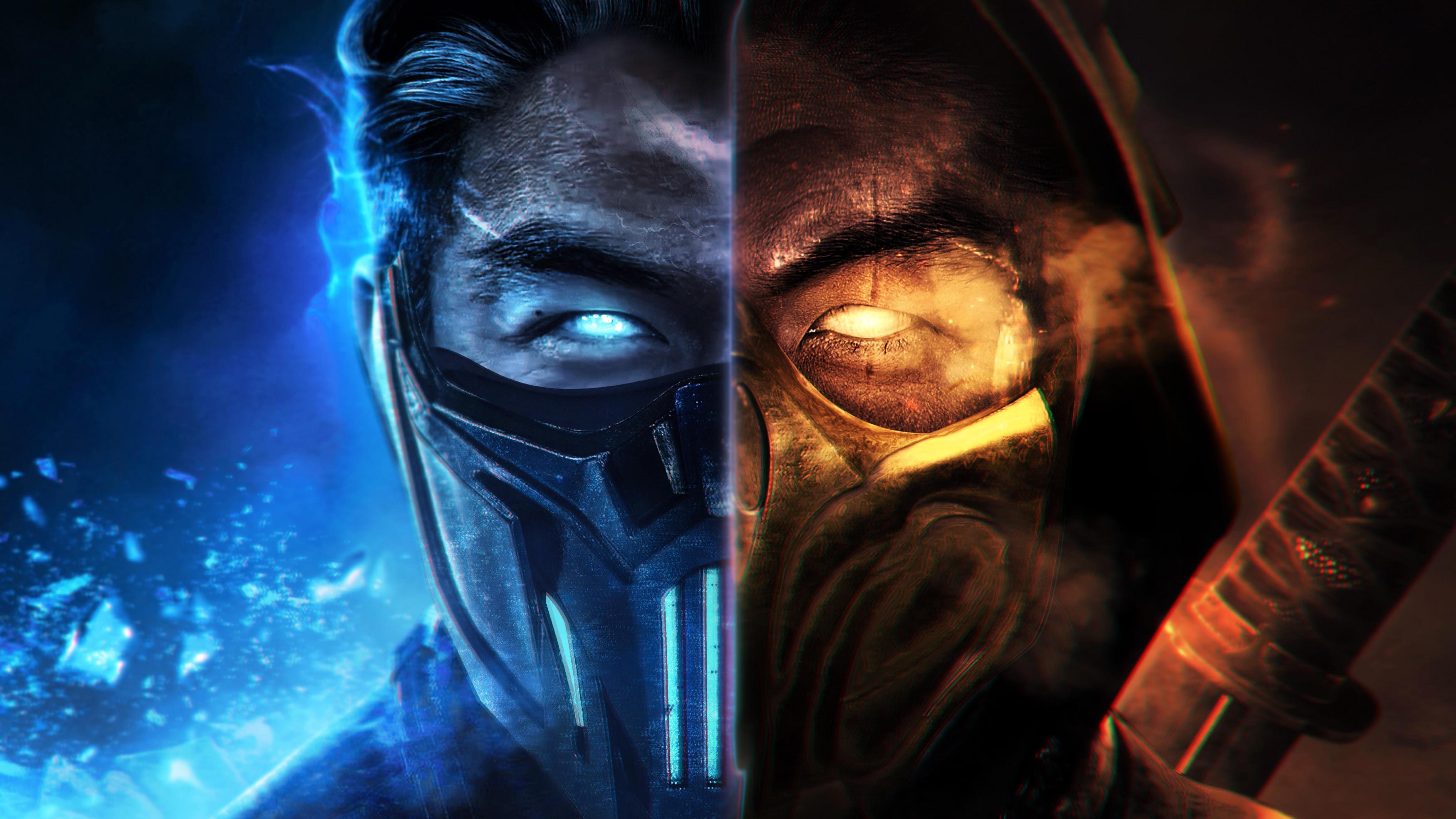 7680x4320 Mortal Kombat Wallpaper 4K, Sub Zero, Scorpion, Games