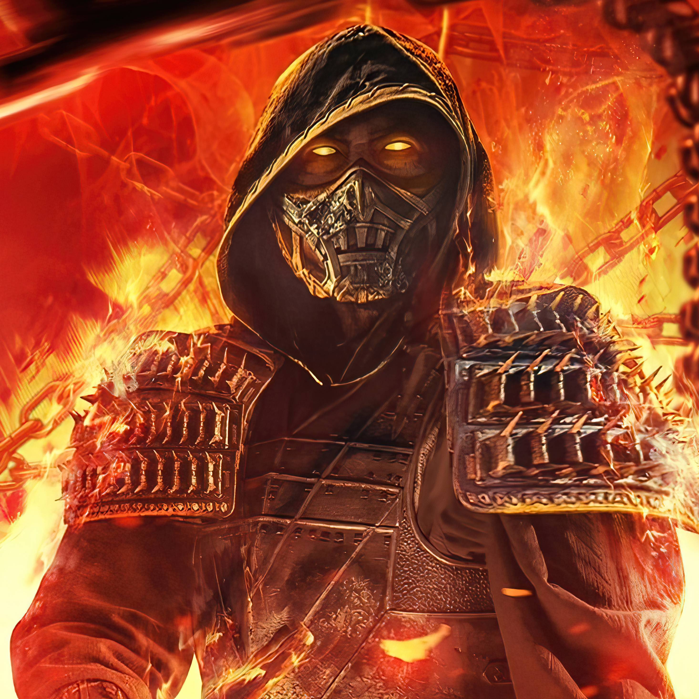 2932x2932 Scorpion From Mortal Kombat 4k iPad Pro Retina Display HD 4k Wallpaper, Image, Background, Photo and Picture