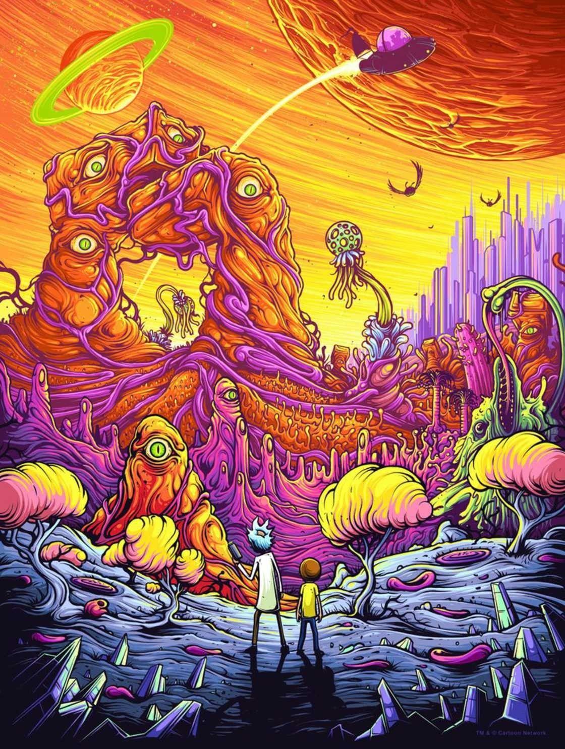 Download Psychedelic Rick And Morty PC 4K Wallpaper