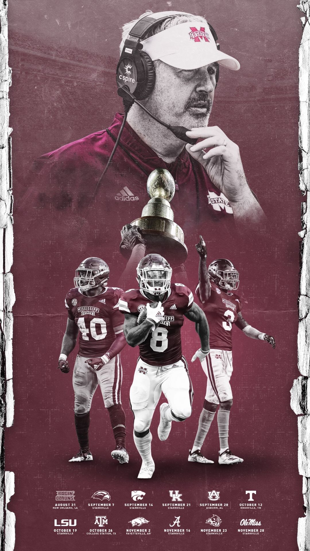 1080x1920 Twitter 上的Mississippi State Football：New phone wallpaper