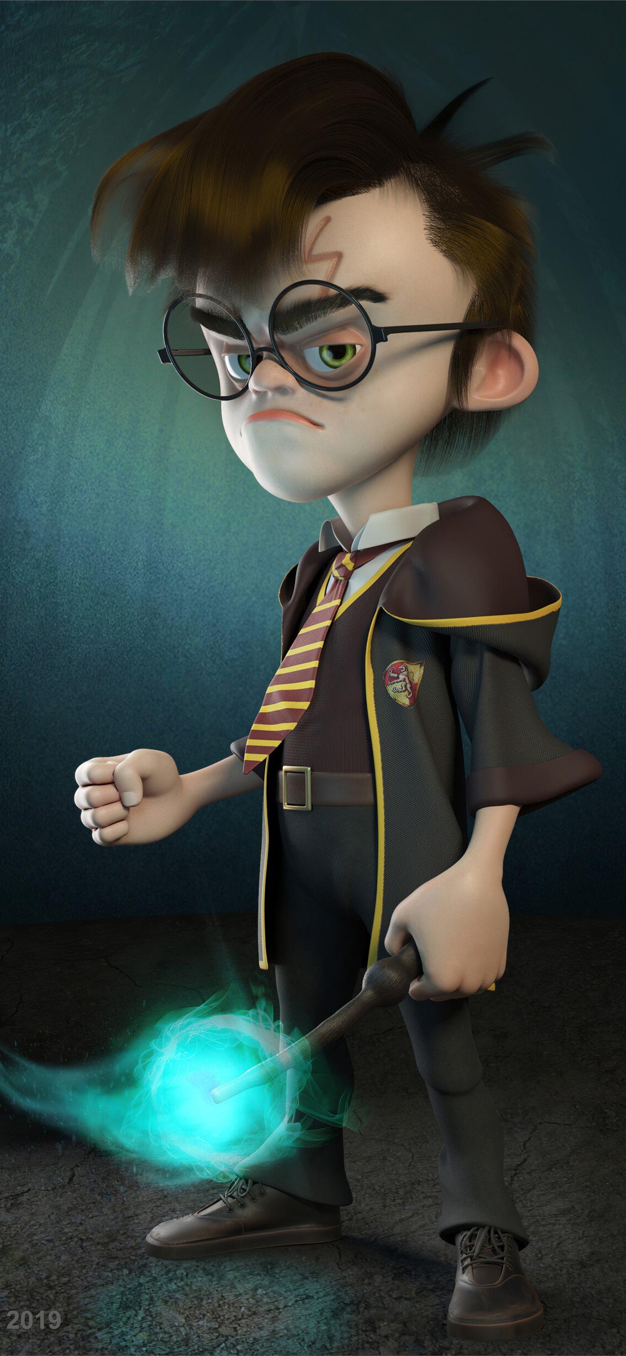 1242x2688 harry potter 3D character art 4k iPhone X Wallpaper Free Download