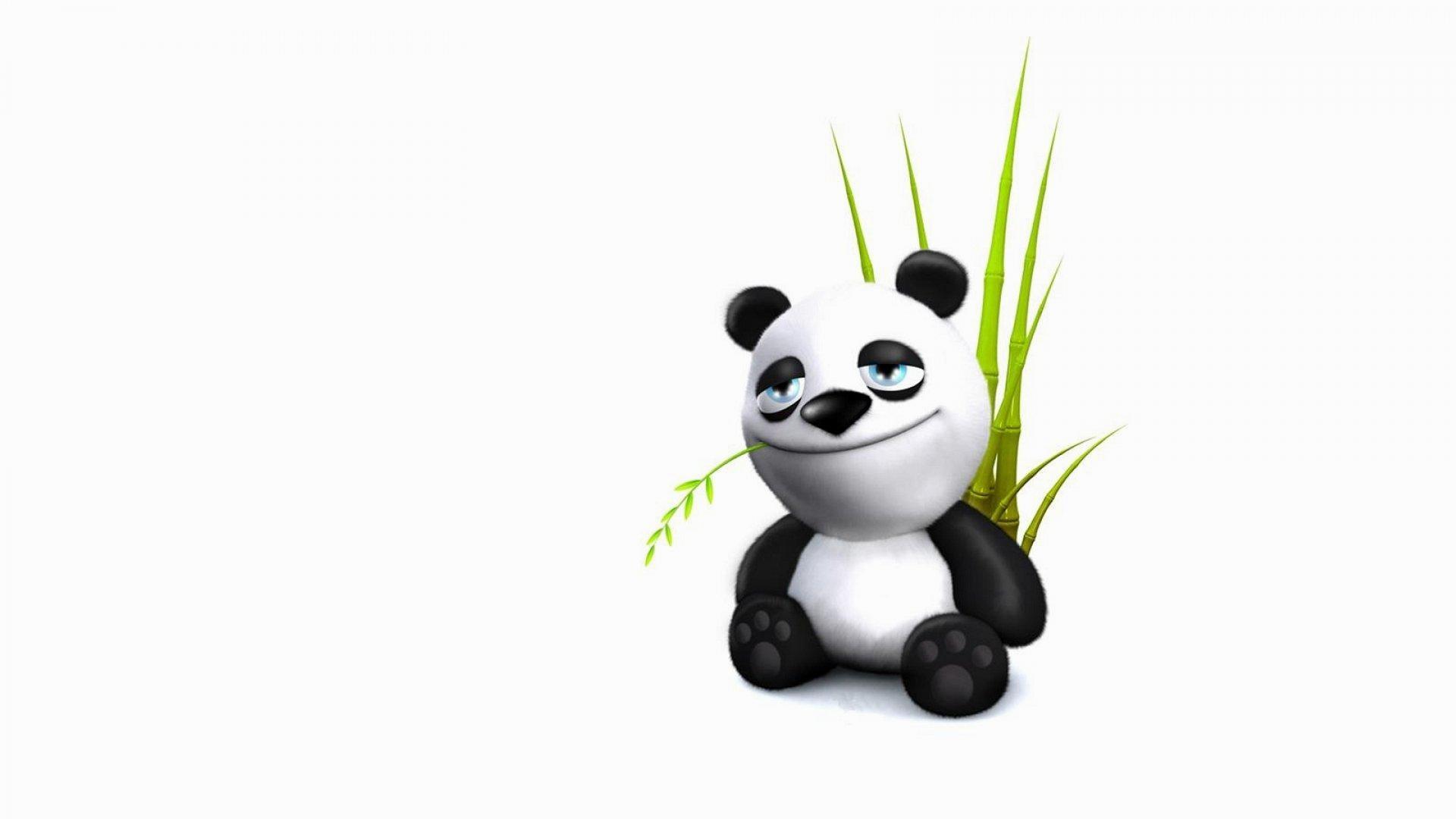 1920x1080 Wallpaper.wiki Funny 3D Cartoon Panda Background PIC