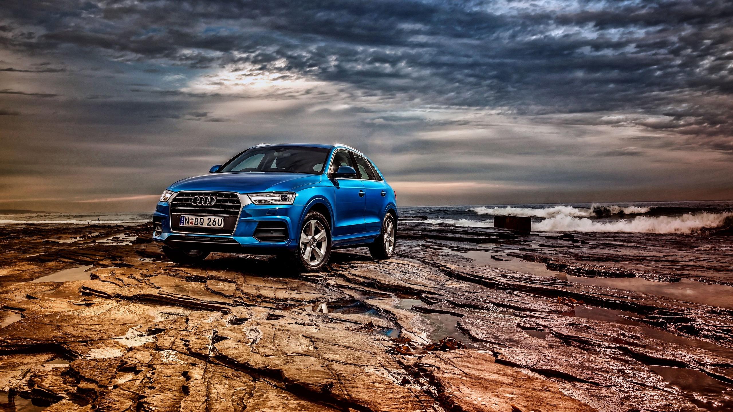 2560x1440 Wallpaper / audi q suv, blue, 4k free download