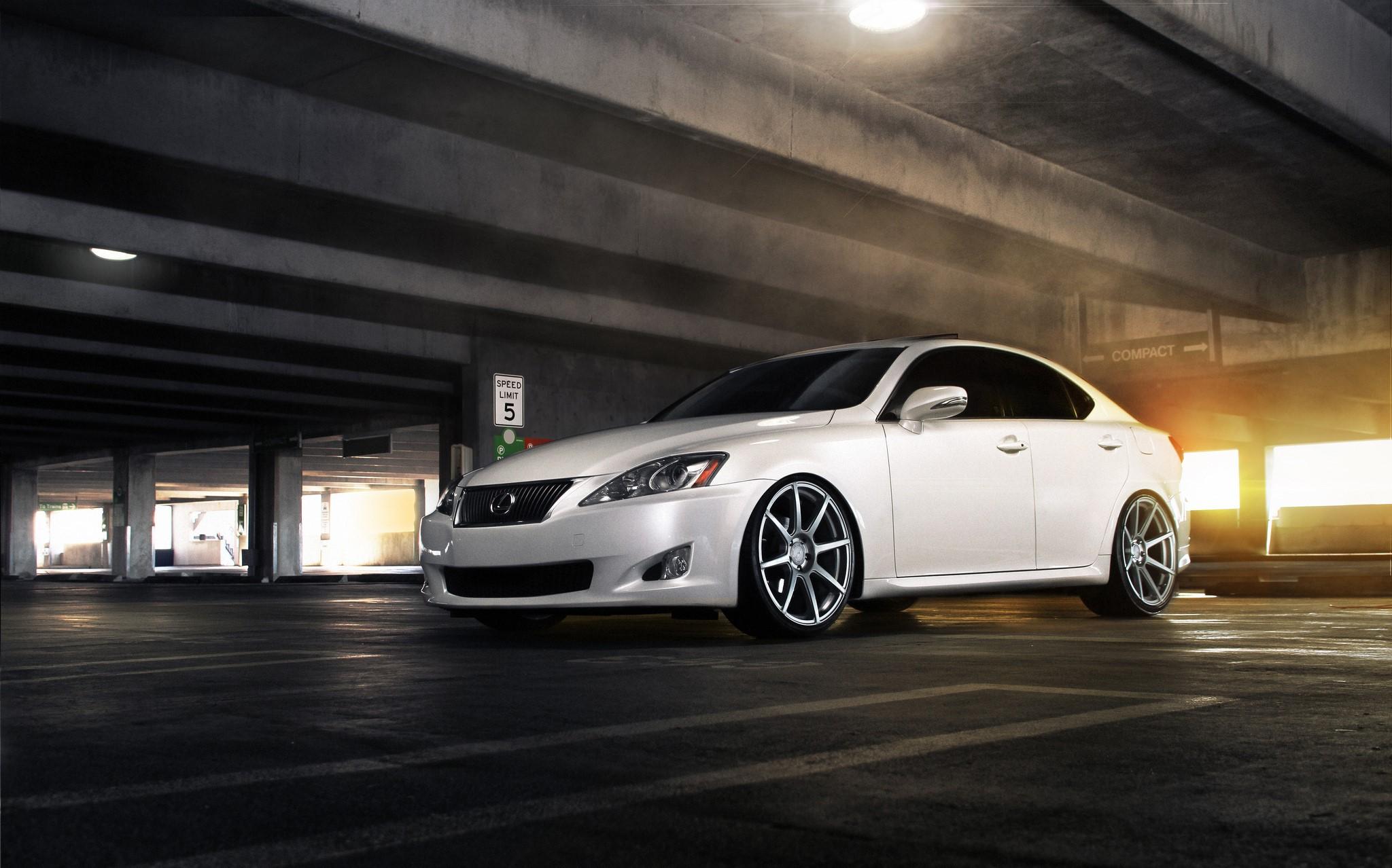 2048x1278 IS Lexus, White, Parking Gallery HD Wallpaper