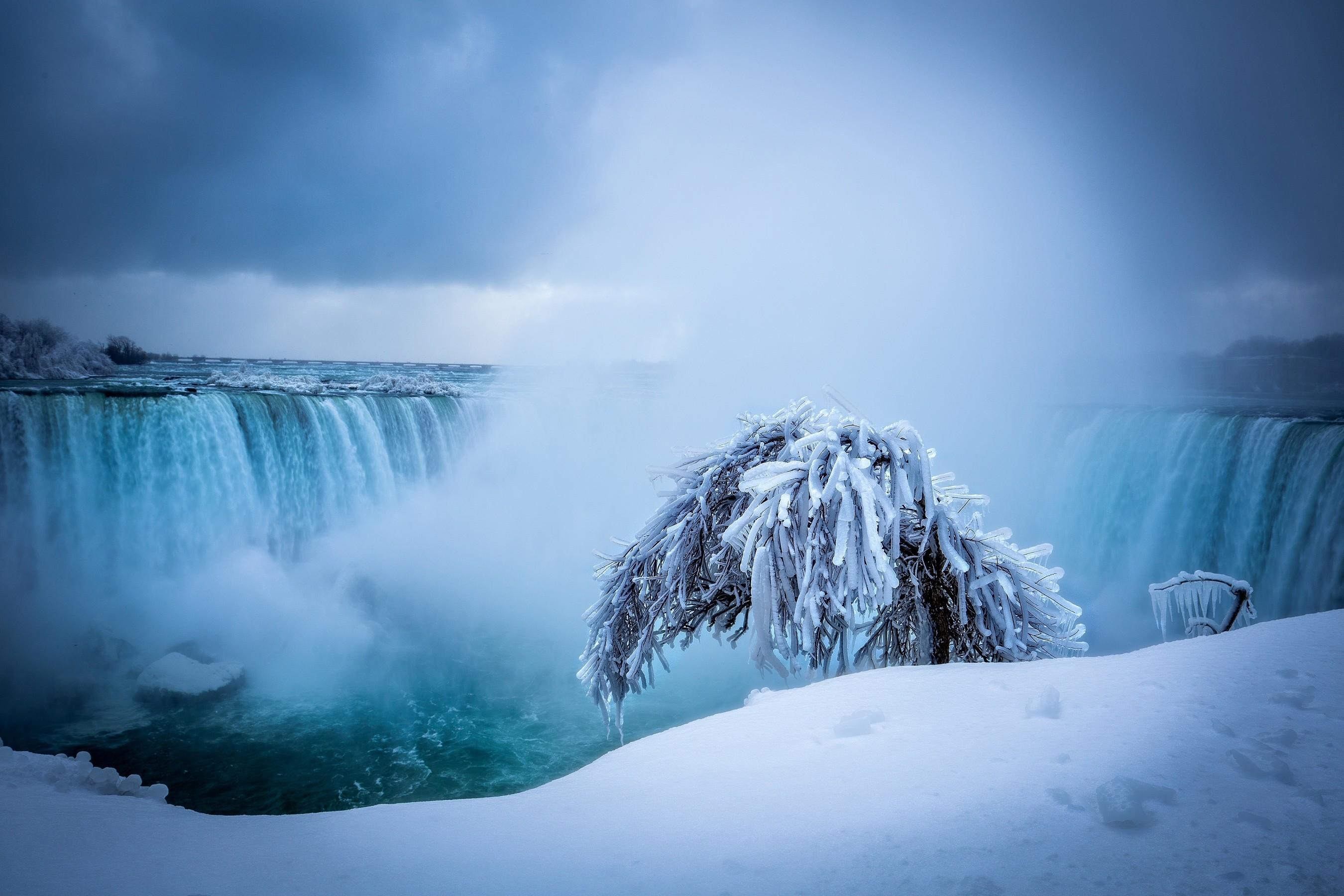 2700x1800 niagara falls winter waterfall Gallery HD Wallpaper