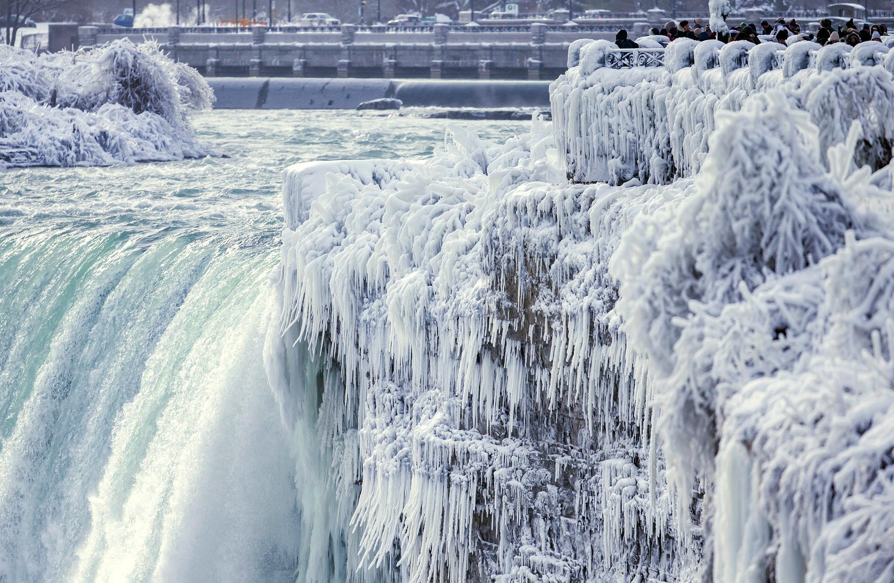 3000x1955 Niagara Falls Is Covered in Ice and It's Magical. Condé Nast Traveler