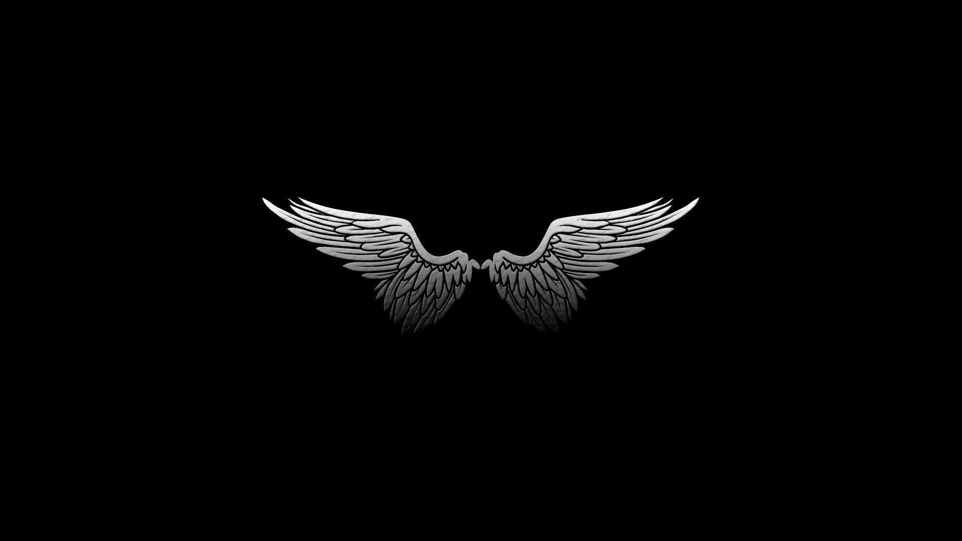 1920x1080 Black wallpaper with wings Desktop wallpaper 1920x1080