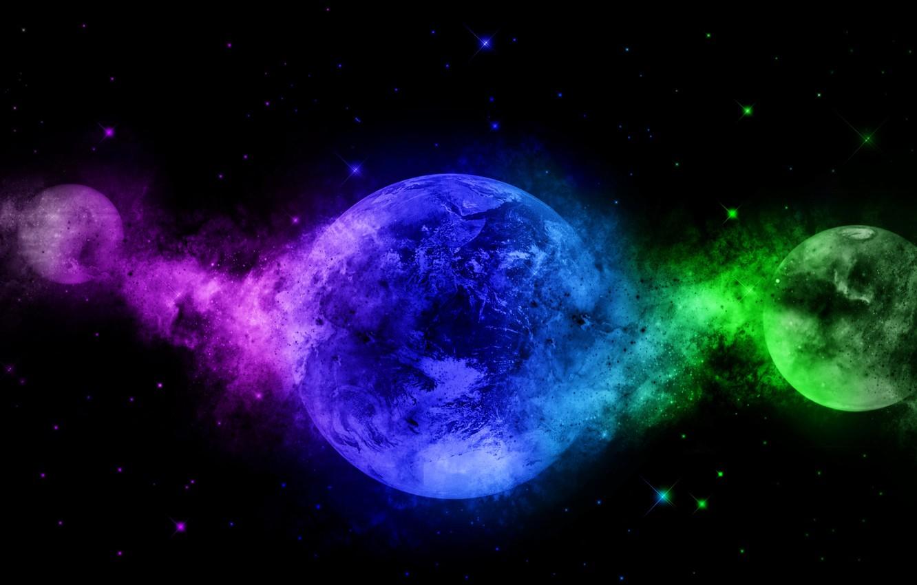 1332x850 Wallpaper light, smoke, color, planet, gas, the volume image for desktop, section абстракции